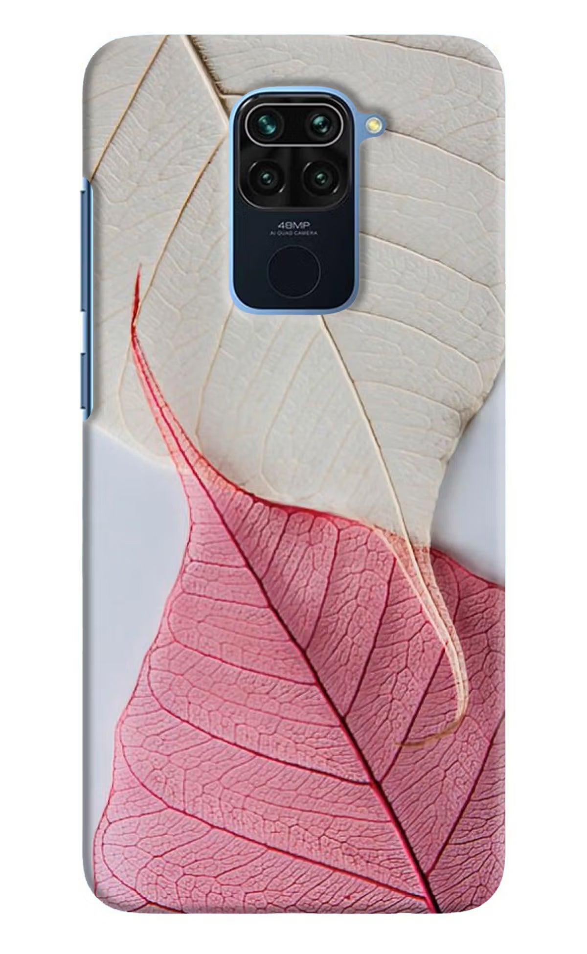 White Pink Leaf Case for Redmi Note 9 by Casekaro