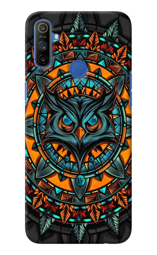 Angry Owl Art Realme Narzo 10A/20A Back Cover