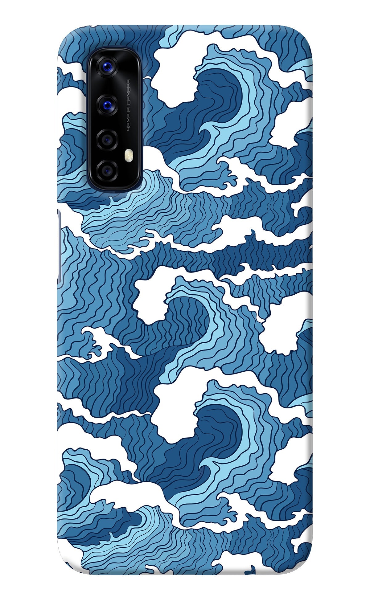 Blue Waves Realme 7/Narzo 20 Pro Back Cover