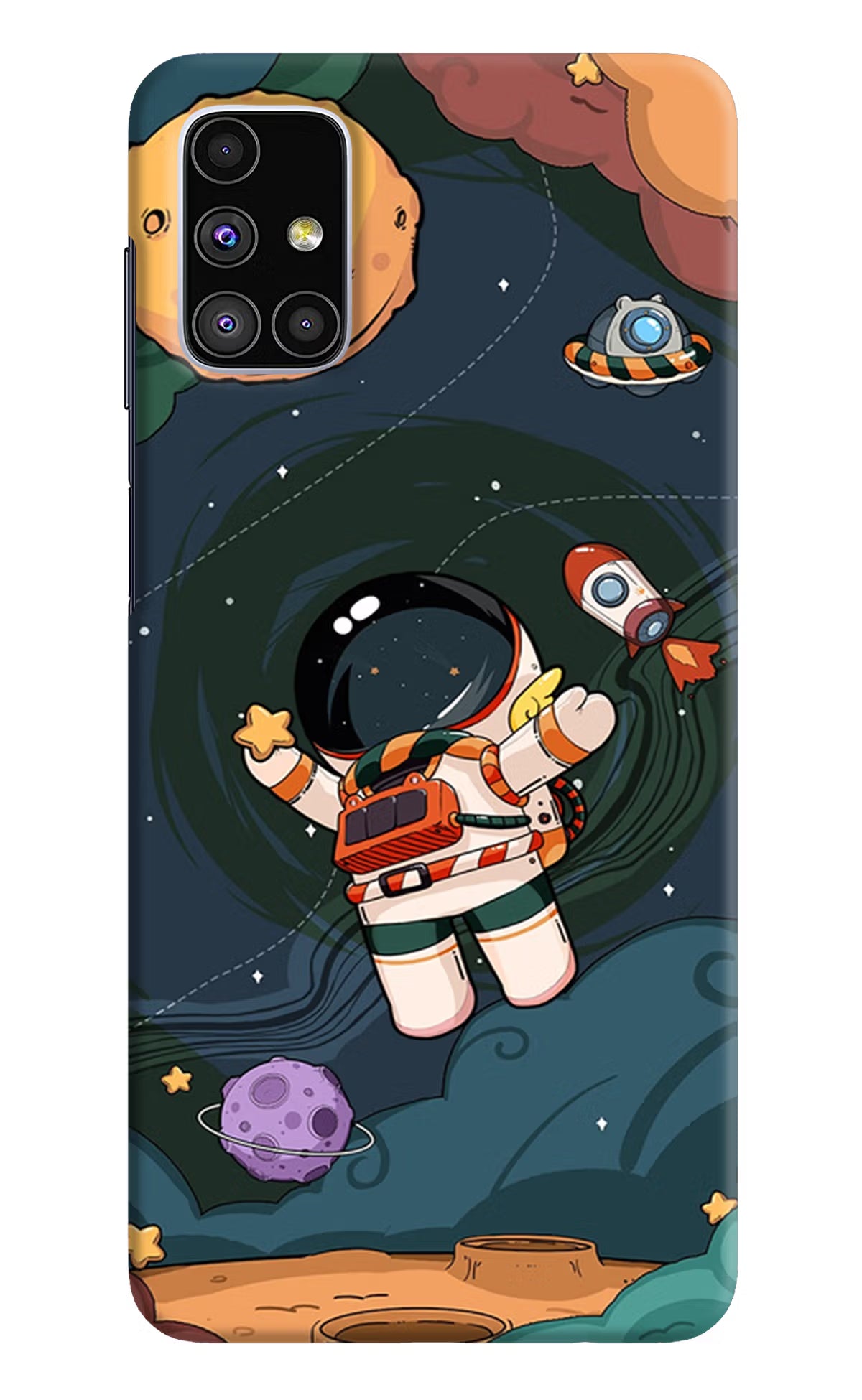 Cartoon Astronaut Case for Samsung M51 by Casekaro