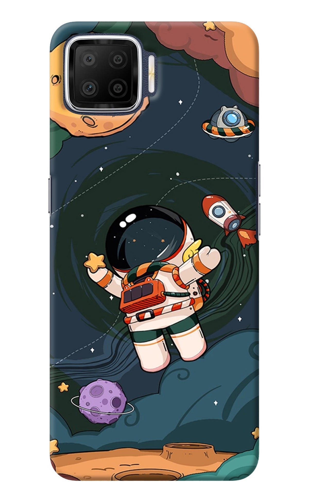 Cartoon Astronaut Oppo F17 Back Cover