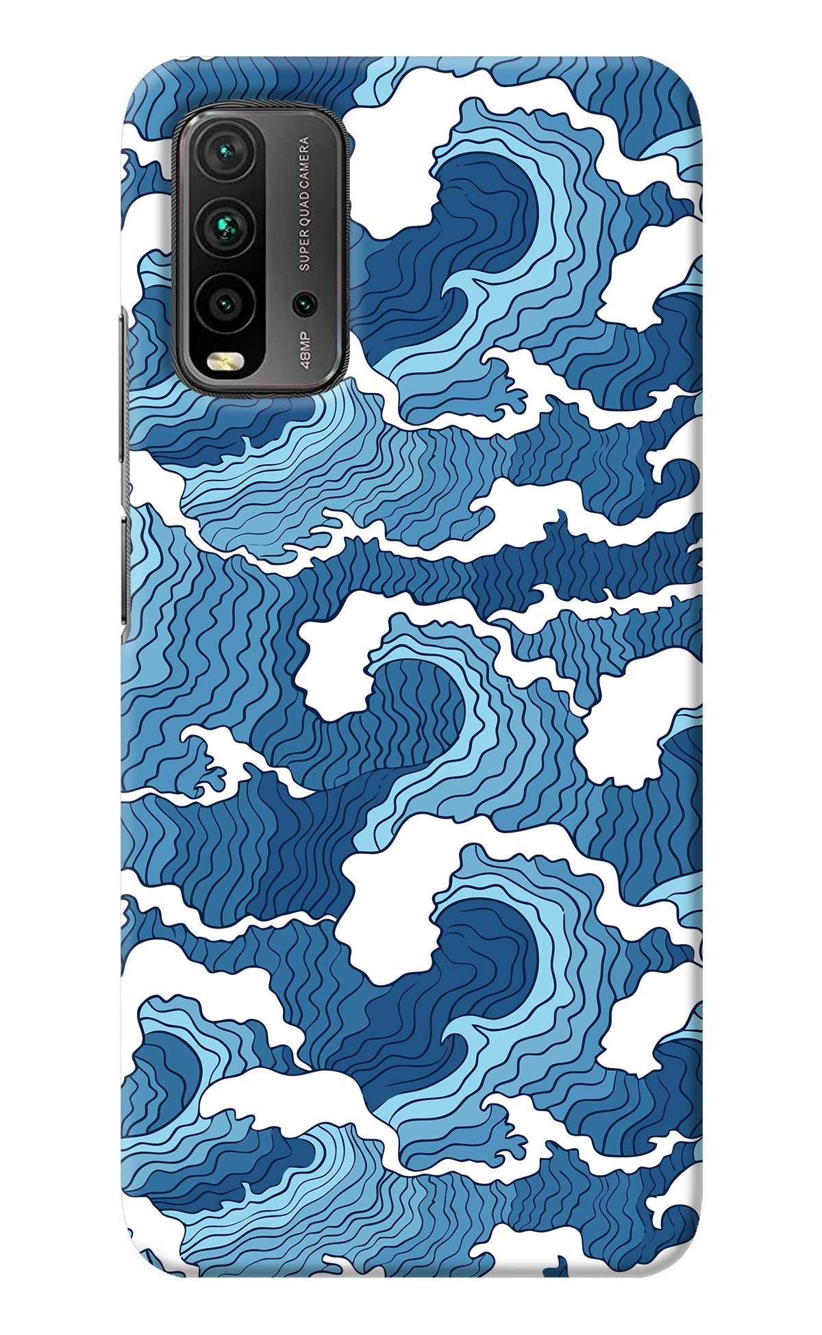 Blue Waves Redmi 9 Power Back Cover