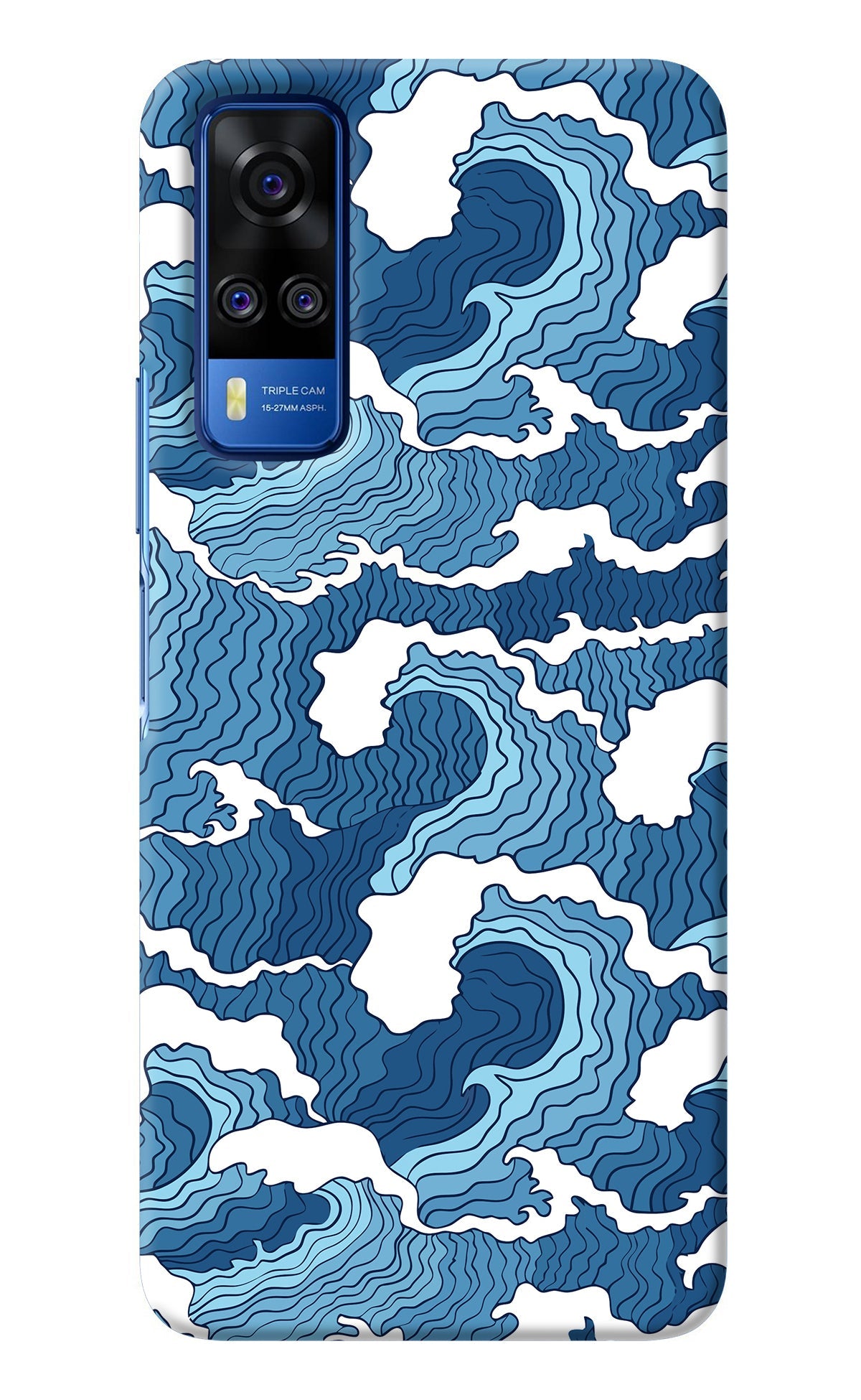 Blue Waves Vivo Y51A/Y51 2020 Back Cover