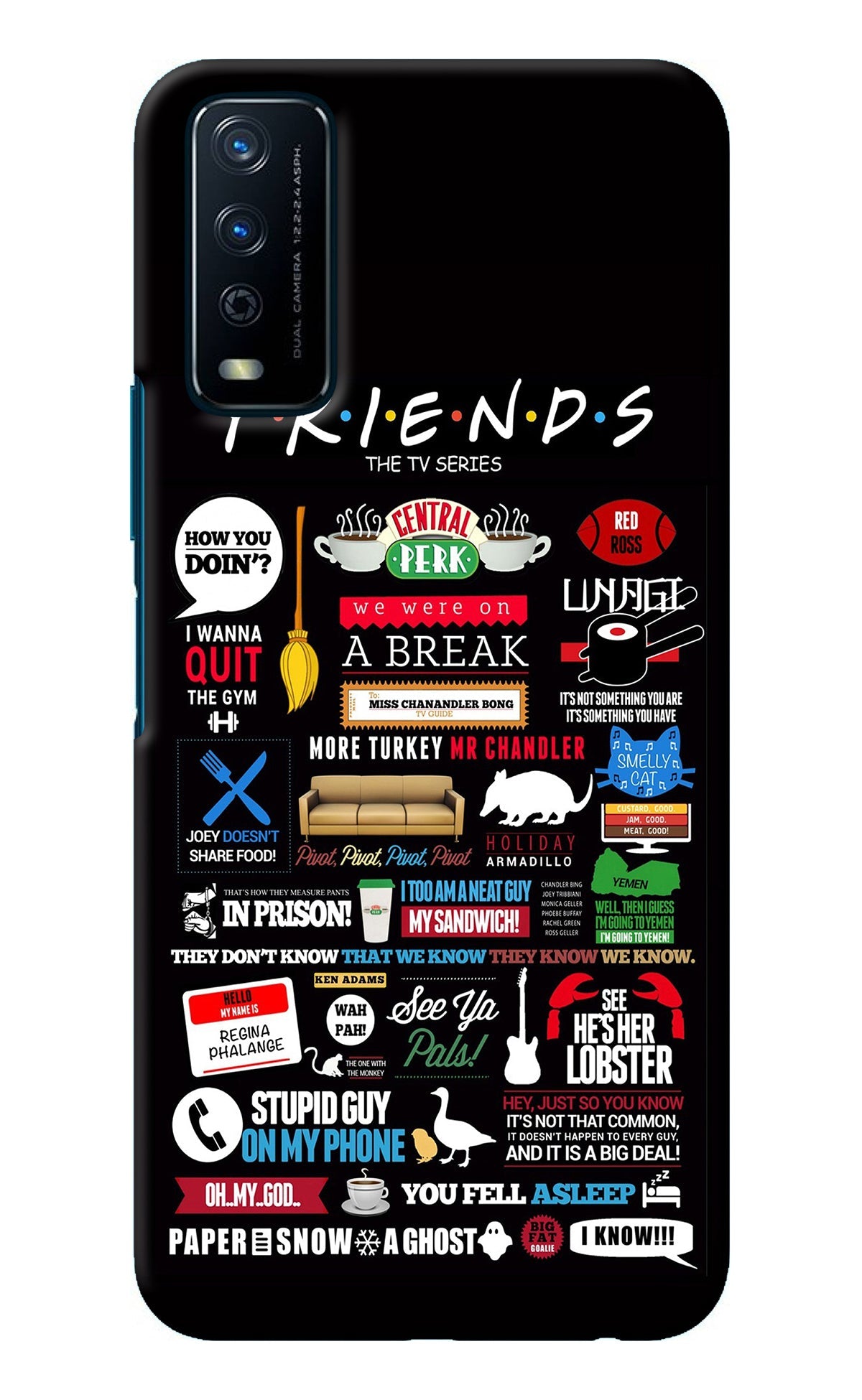 FRIENDS Vivo Y12s Back Cover