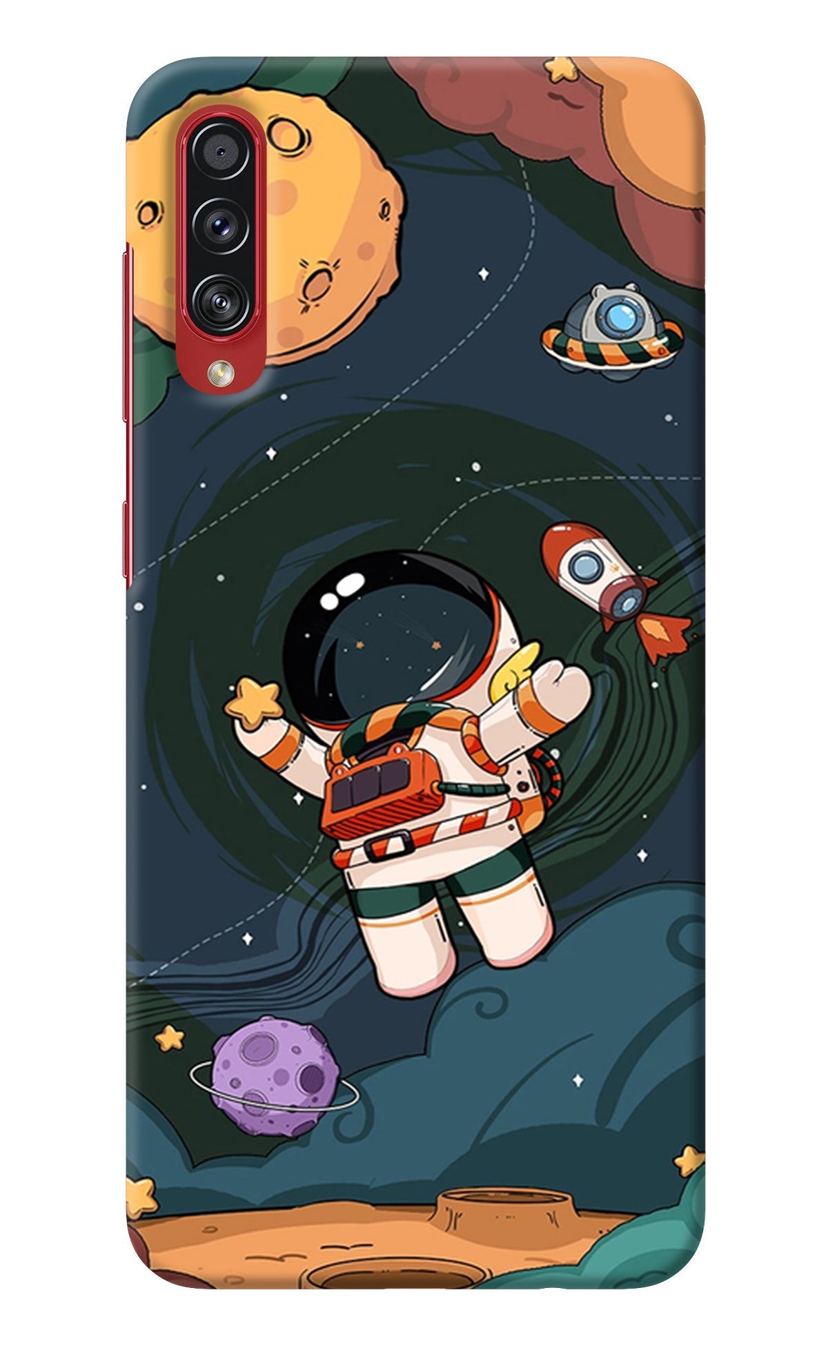 Cartoon Astronaut Samsung A70s Back Cover