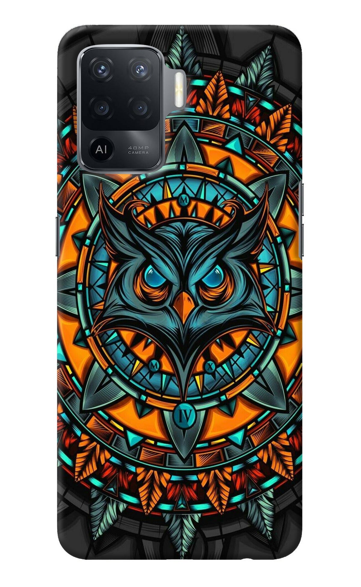 Angry Owl Art Oppo F19 Pro Back Cover