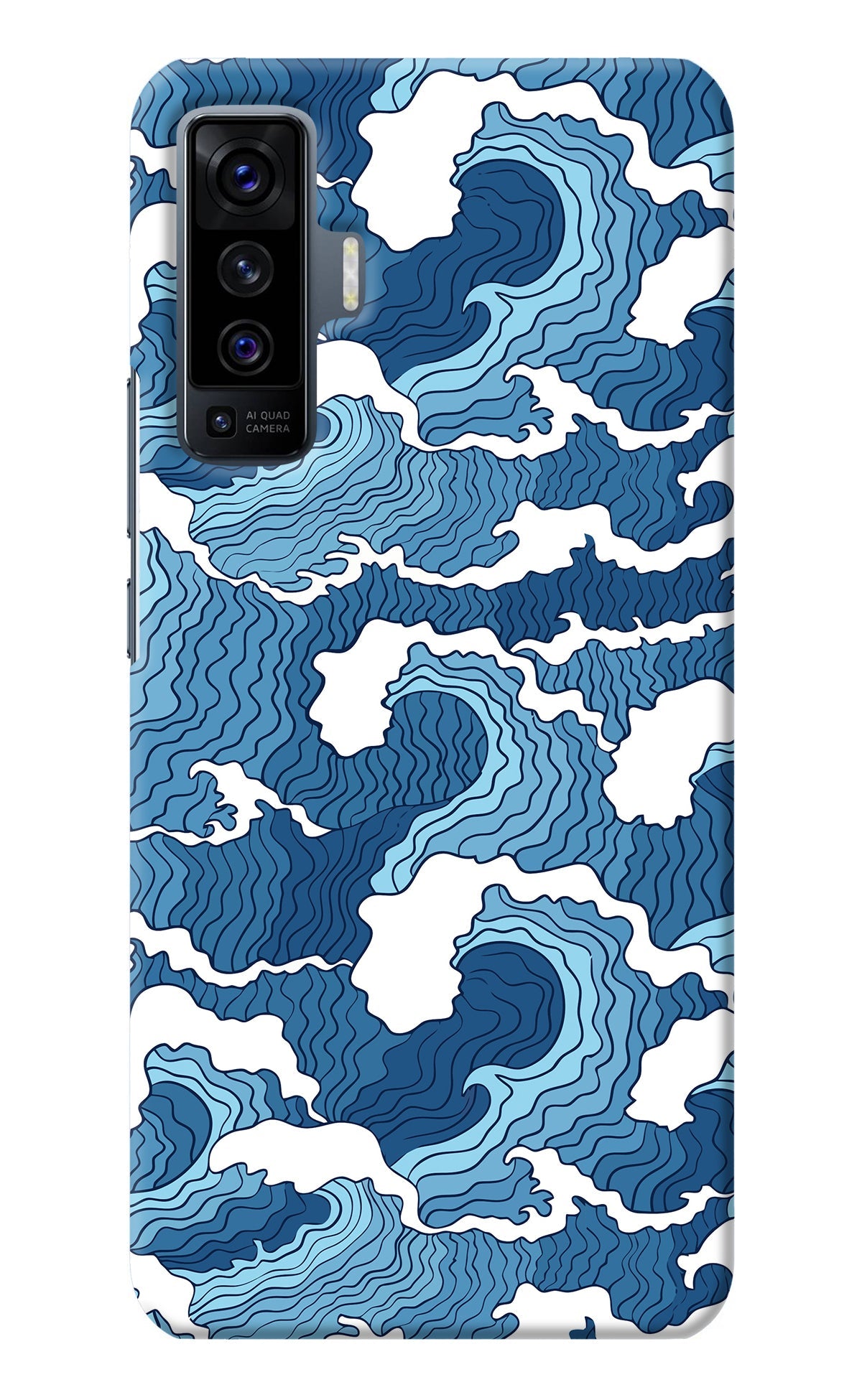 Blue Waves Vivo X50 Back Cover