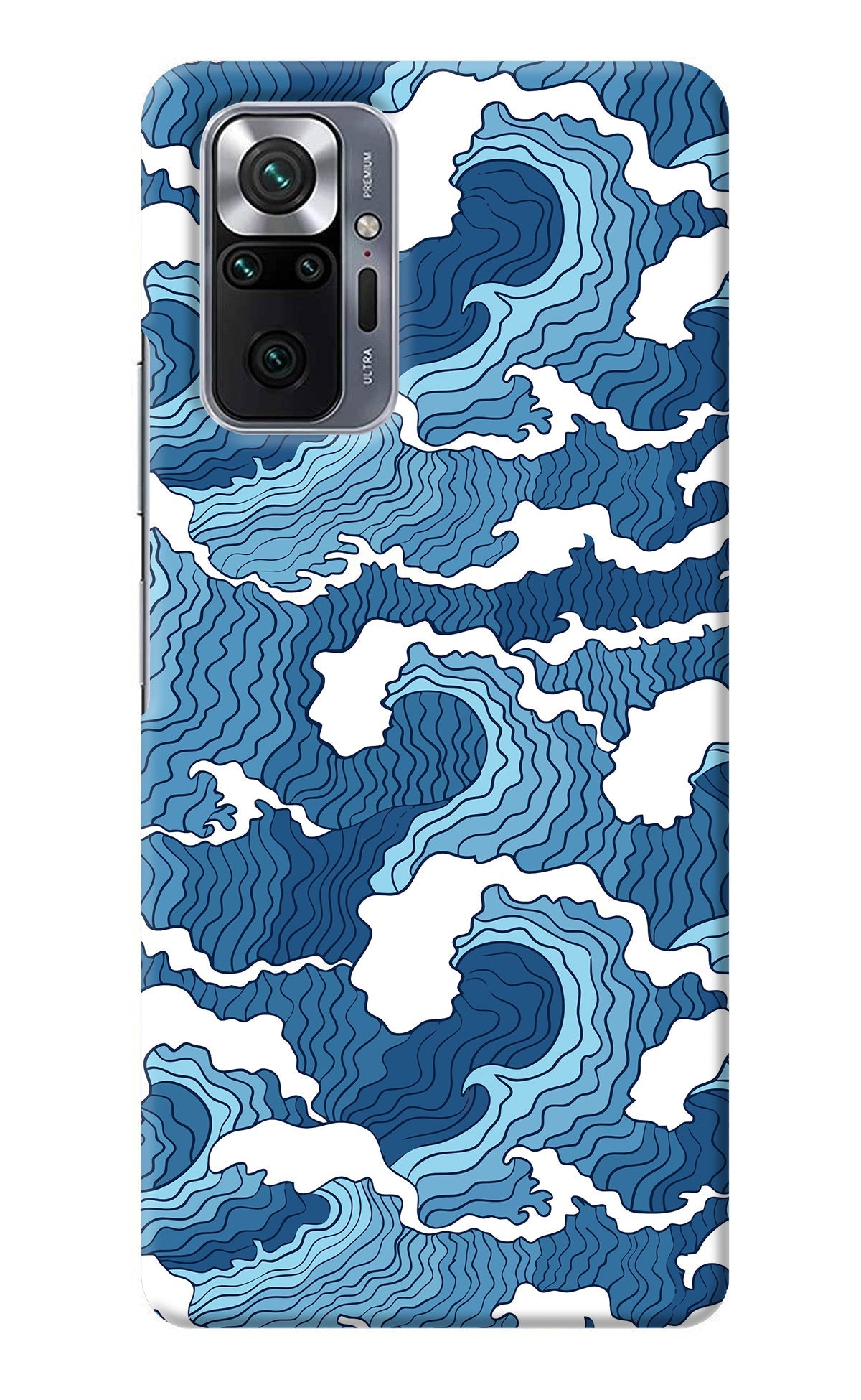 Blue Waves Redmi Note 10 Pro Back Cover