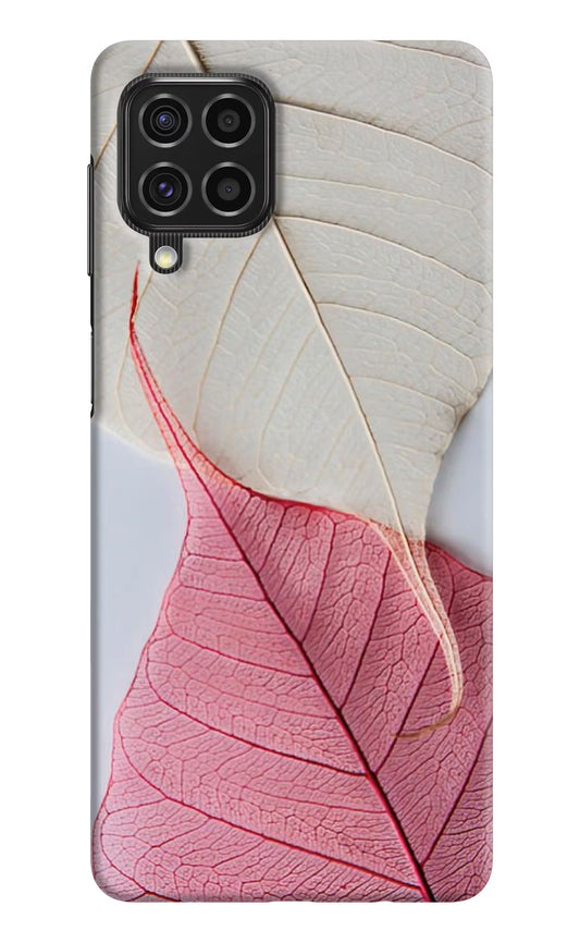 White Pink Leaf Case for Samsung F62 by Casekaro
