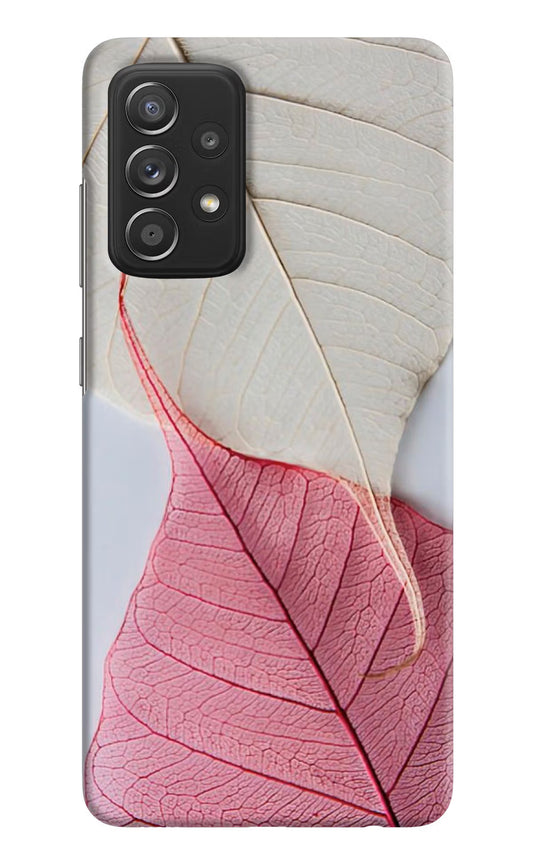 White Pink Leaf Case for Samsung A52/A52s 5G by Casekaro