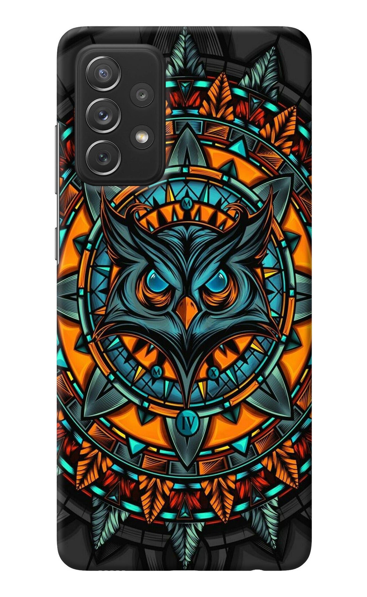 Angry Owl Art Samsung A72 Back Cover