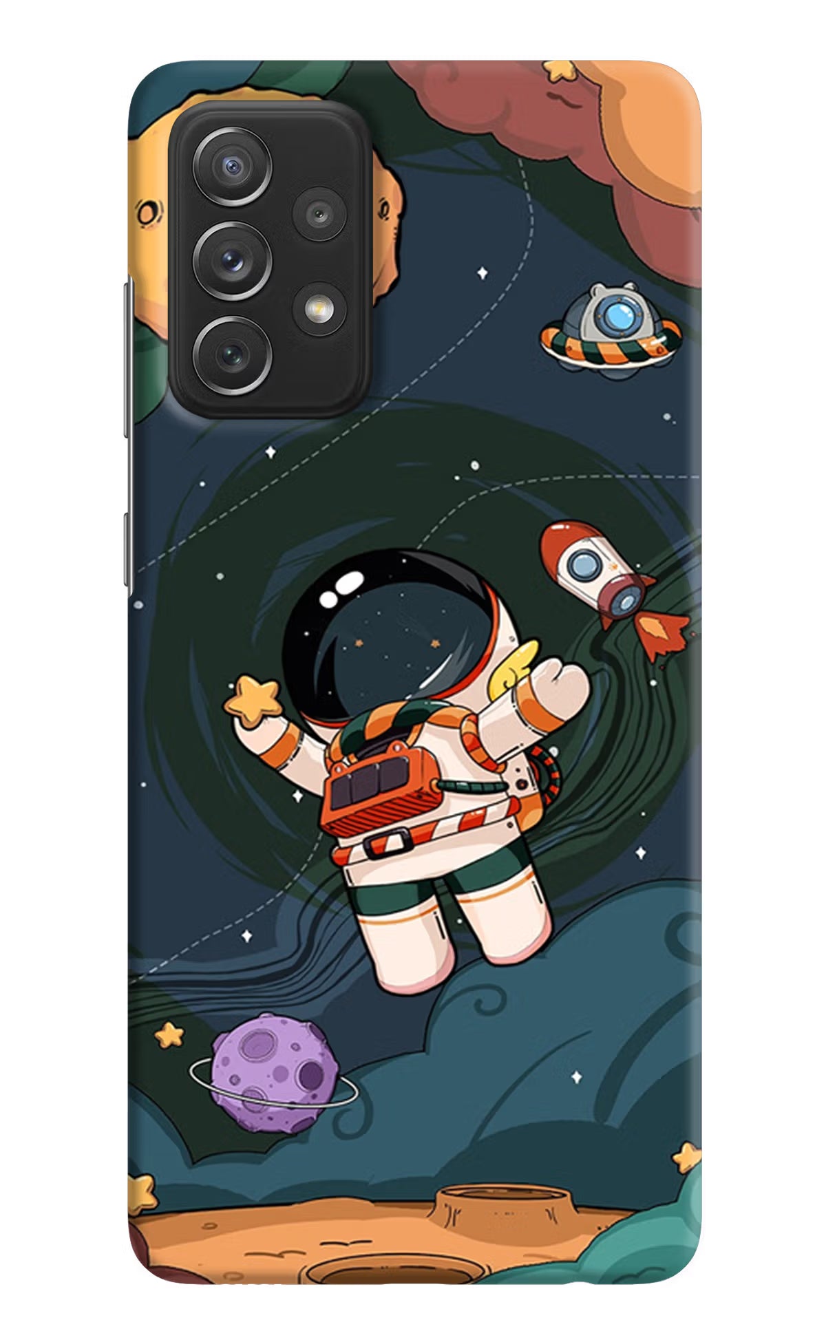 Cartoon Astronaut Case for Samsung A72 by Casekaro