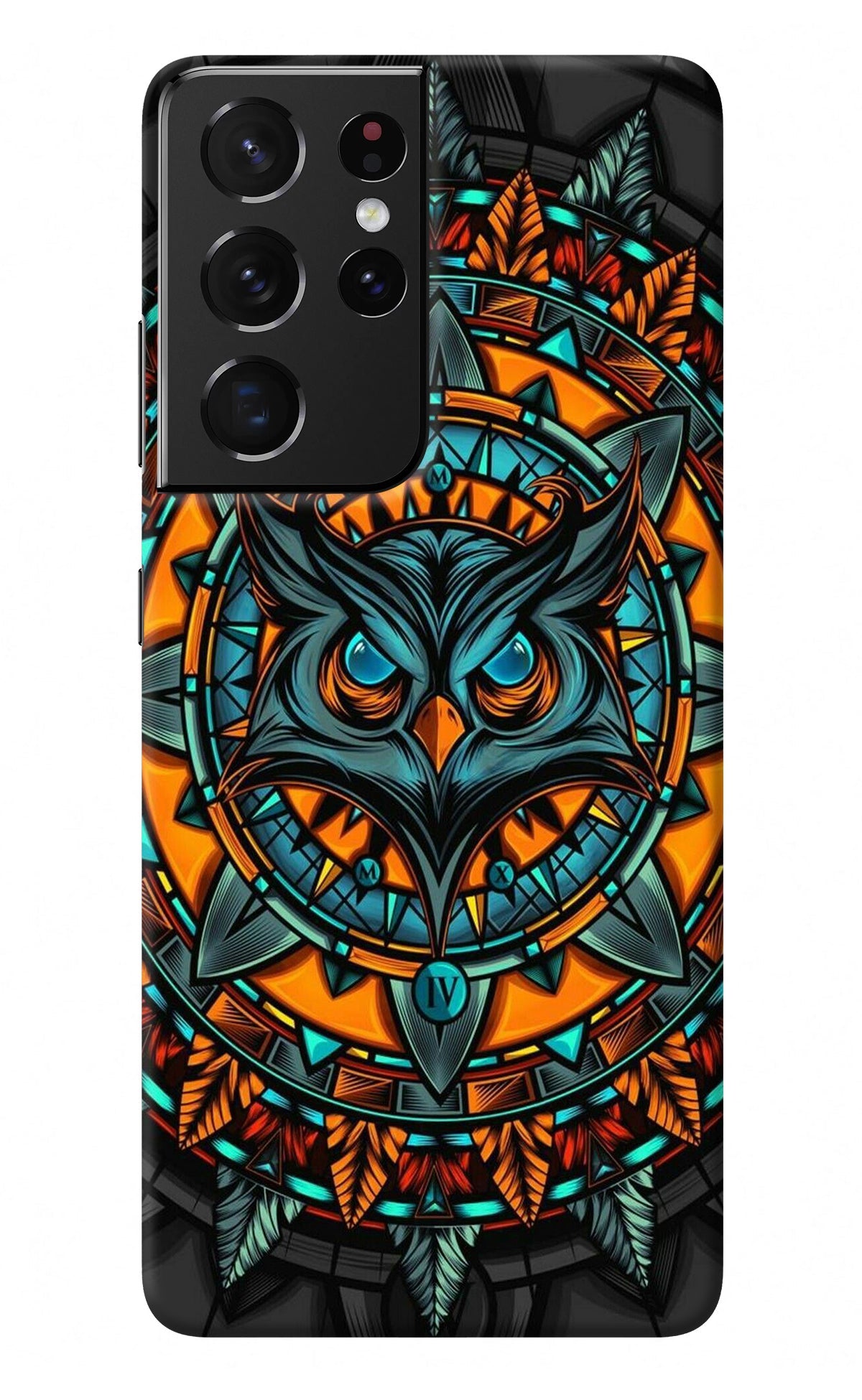 Angry Owl Art Samsung S21 Ultra Back Cover