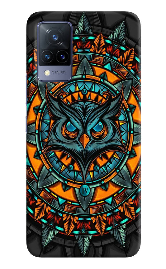 Angry Owl Art Case for Vivo V21 by Casekaro
