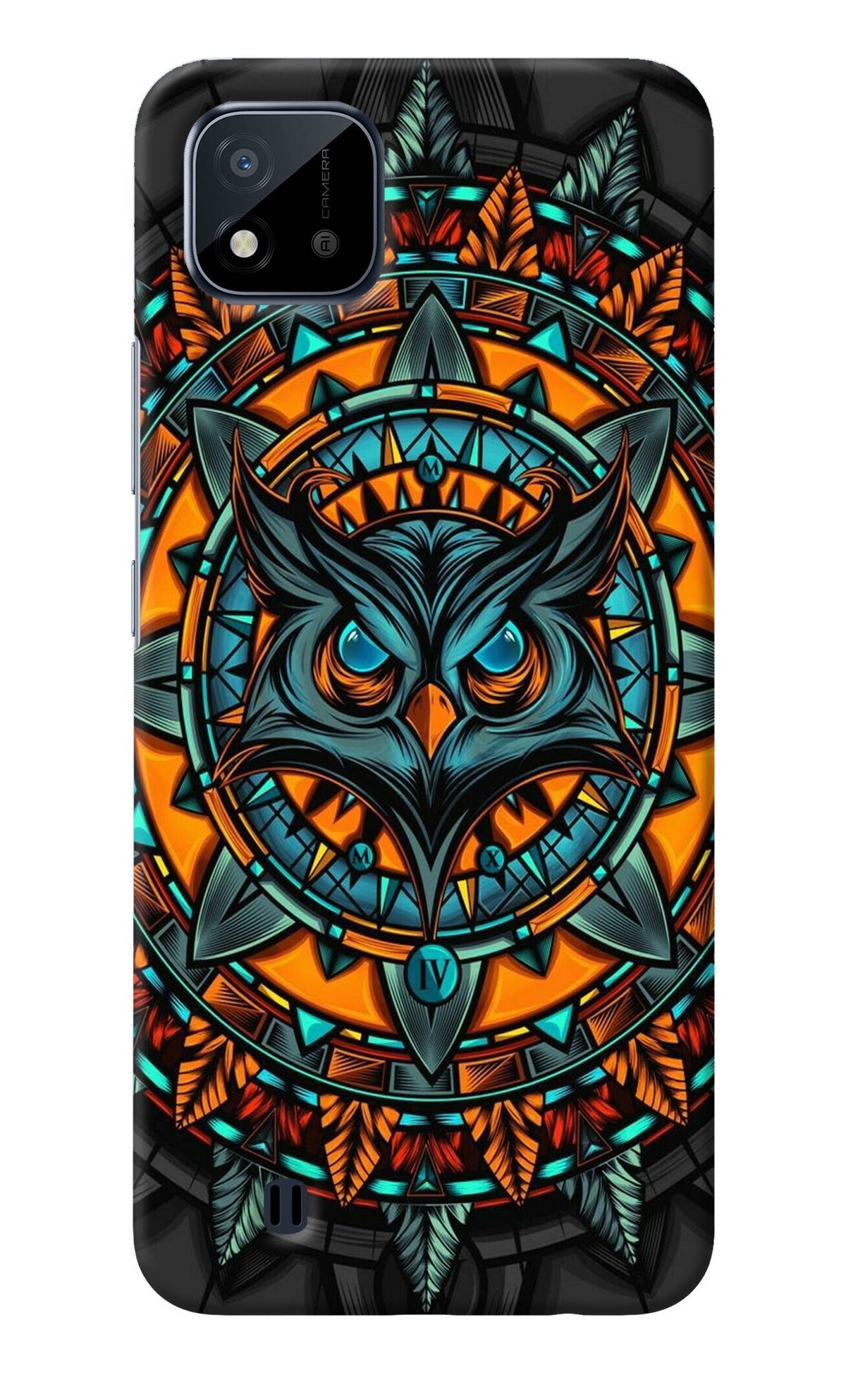 Angry Owl Art Realme C20 Back Cover