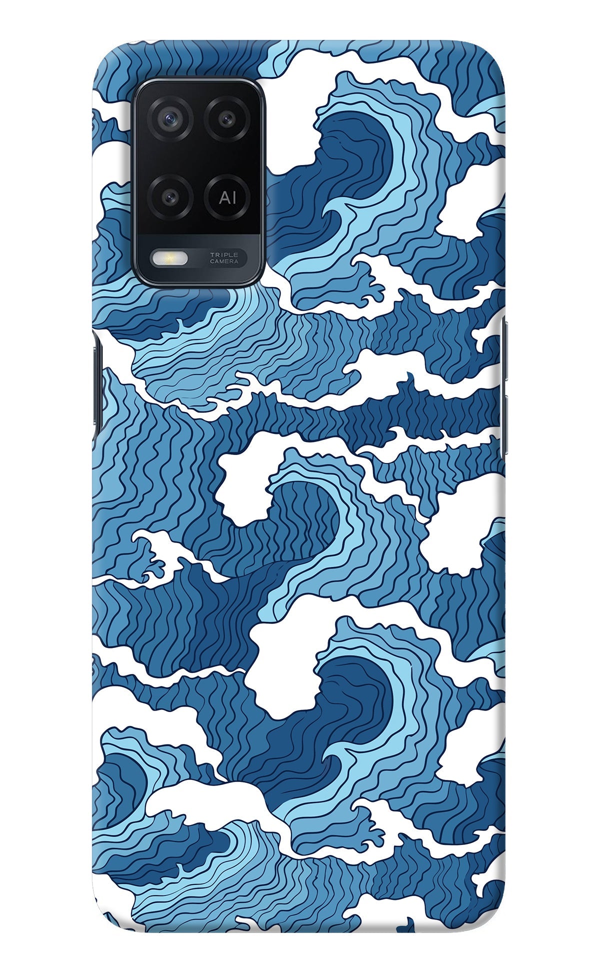 Blue Waves Oppo A54 Back Cover