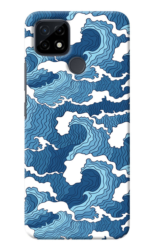 Blue Waves Realme C21 Back Cover