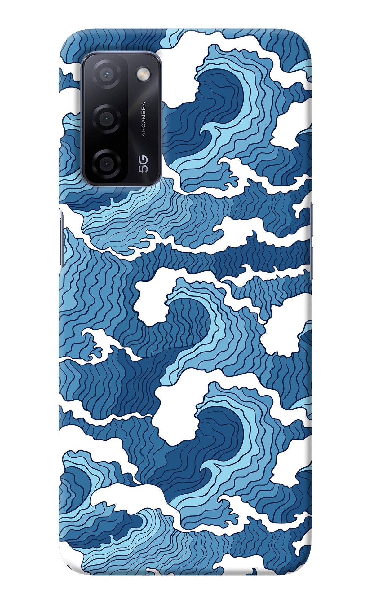 Blue Waves Oppo A53s 5G Back Cover