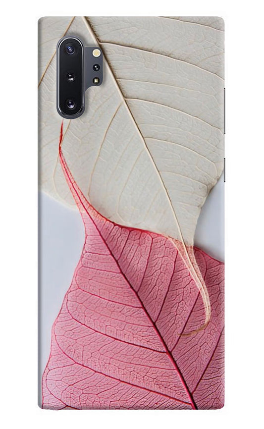 White Pink Leaf Case for Samsung Note 10 Plus by Casekaro
