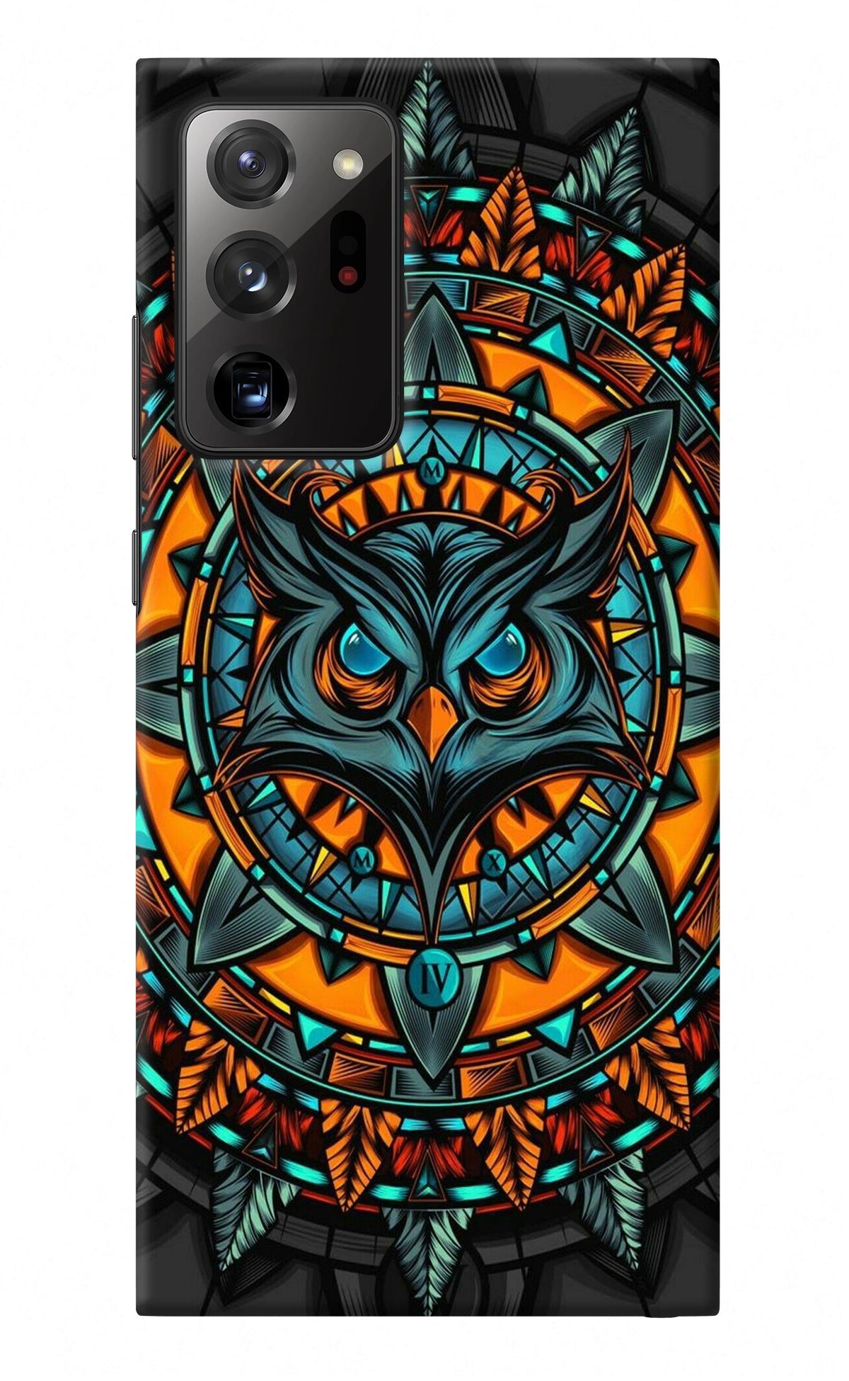 Angry Owl Art Samsung Note 20 Ultra Back Cover