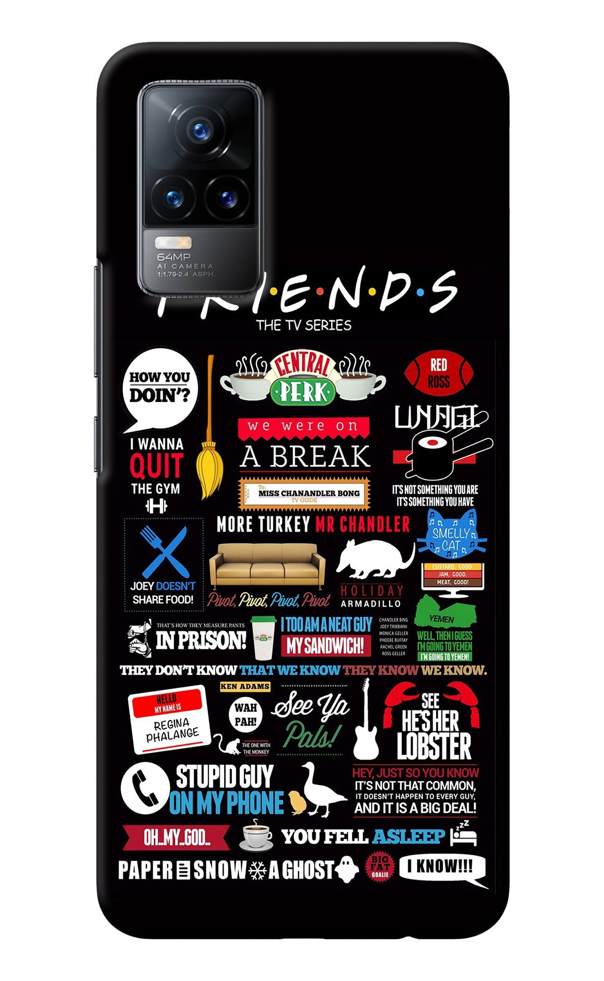 FRIENDS Vivo Y73/V21E 4G Back Cover