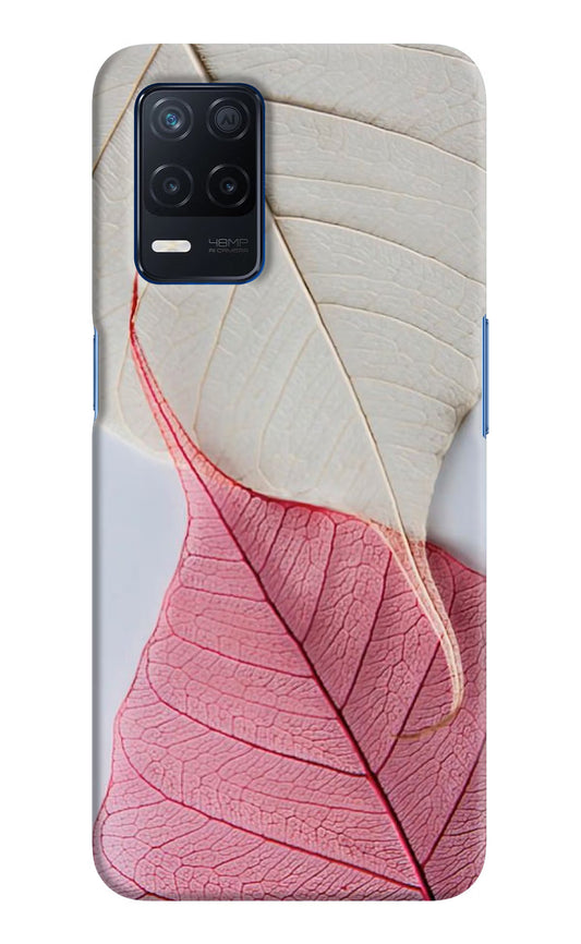 White Pink Leaf Case for Realme Narzo 30 5G by Casekaro
