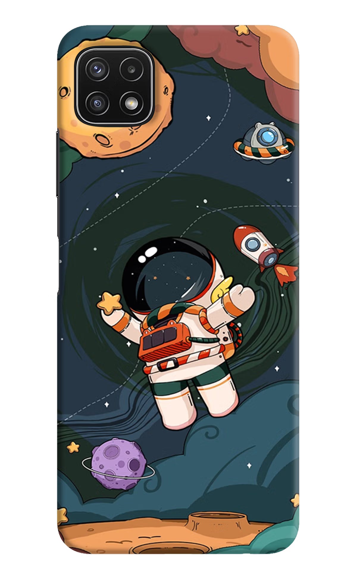 Cartoon Astronaut Case for Samsung A22 5G by Casekaro
