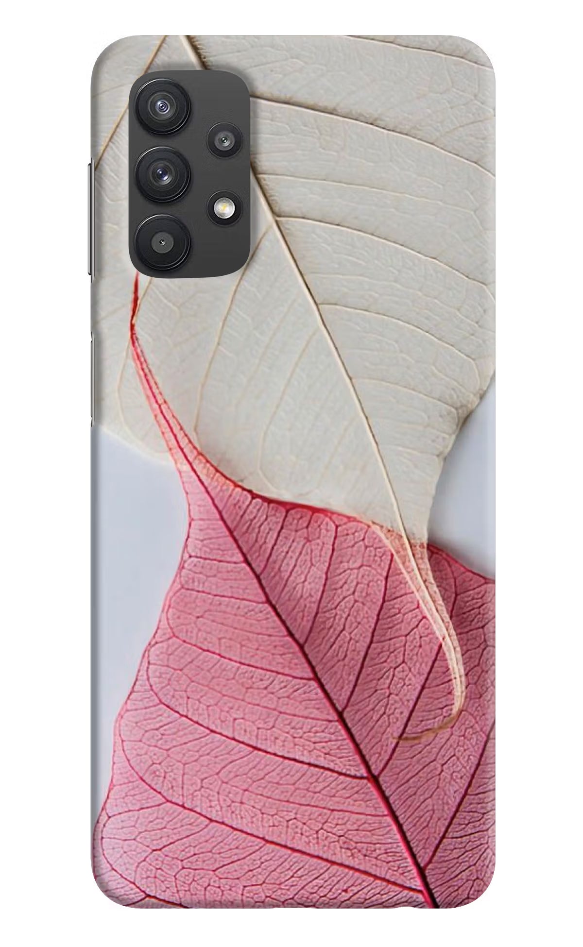 White Pink Leaf Case for Samsung M32 5G by Casekaro