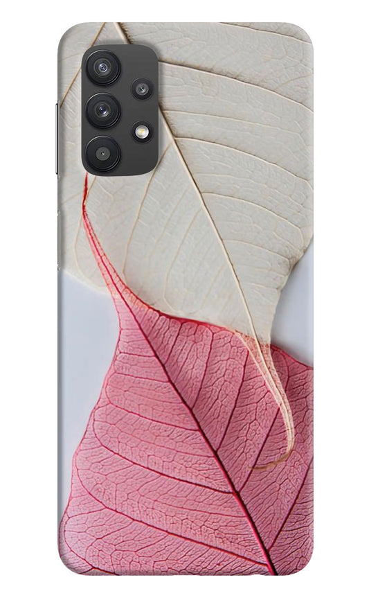 White Pink Leaf Case for Samsung M32 5G by Casekaro