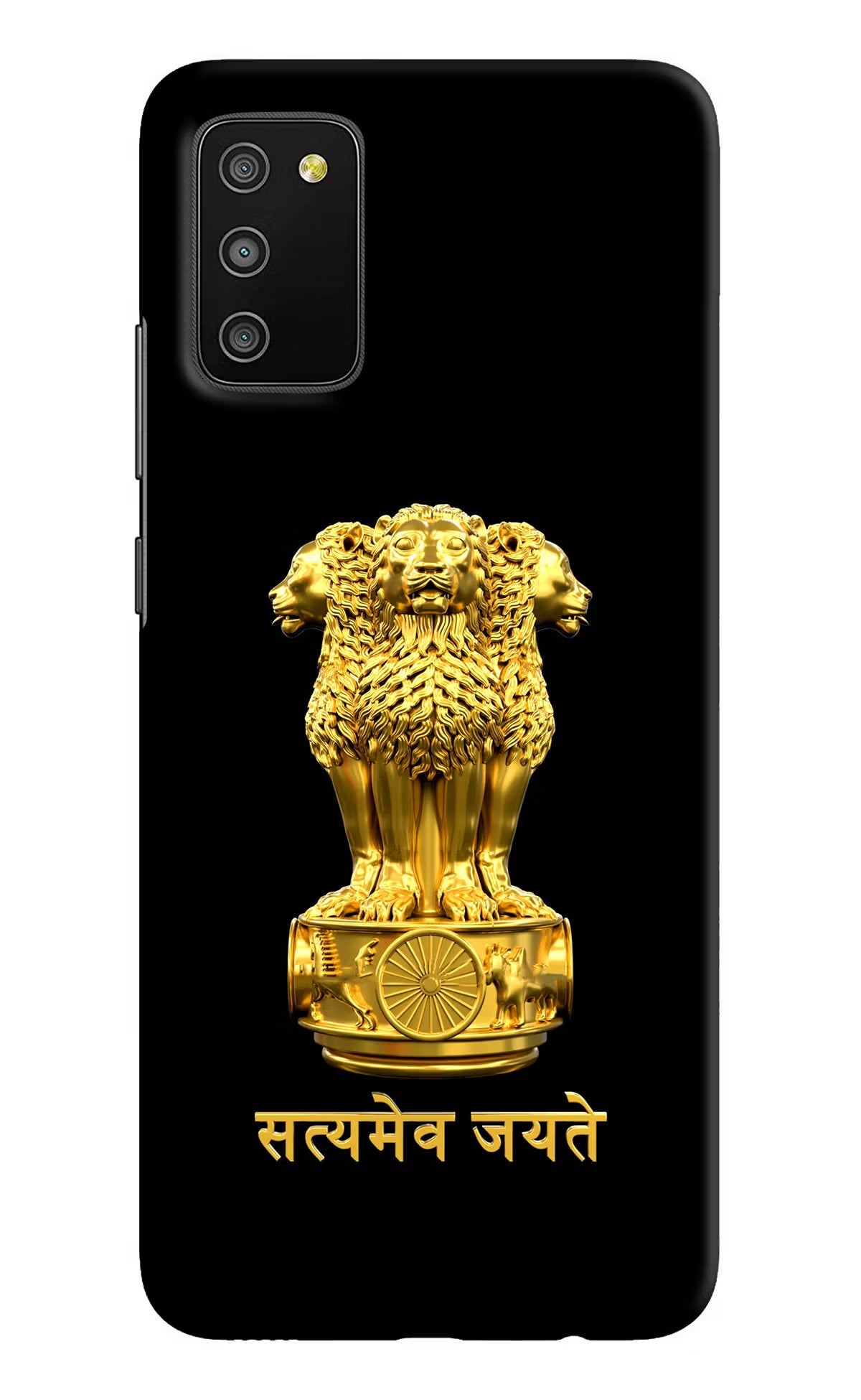 Satyamev Jayate Golden Case for Samsung M02s by Casekaro