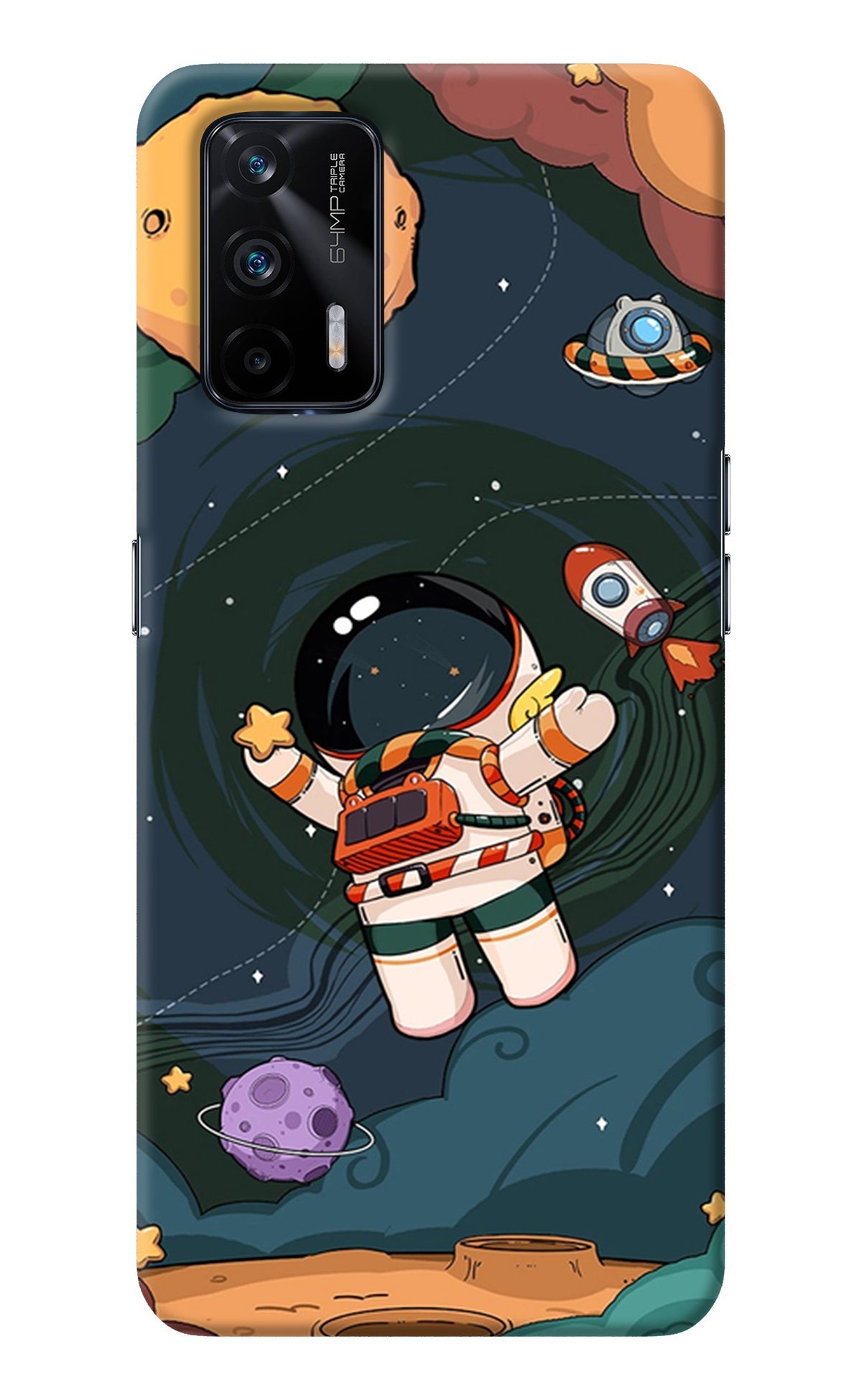 Cartoon Astronaut Realme X7 Max Back Cover