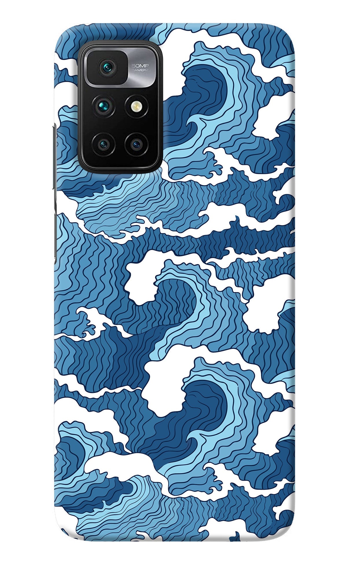 Blue Waves Redmi 10 Prime Back Cover