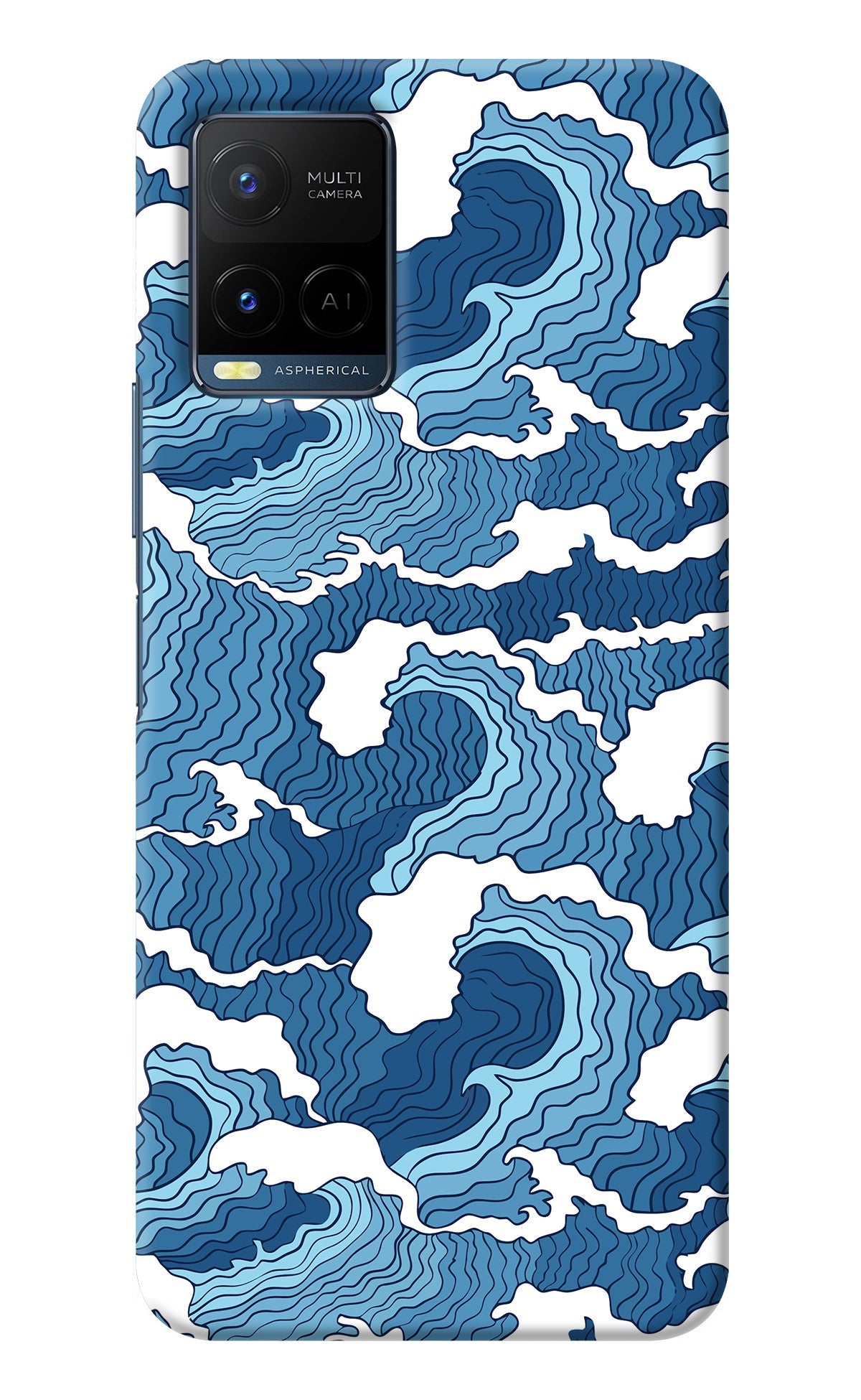 Blue Waves Vivo Y21/Y21s/Y33s Back Cover