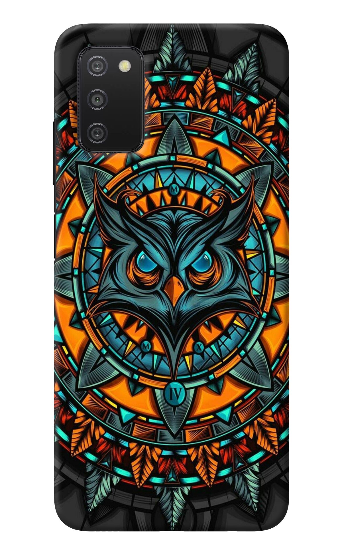 Angry Owl Art Samsung A03s Back Cover