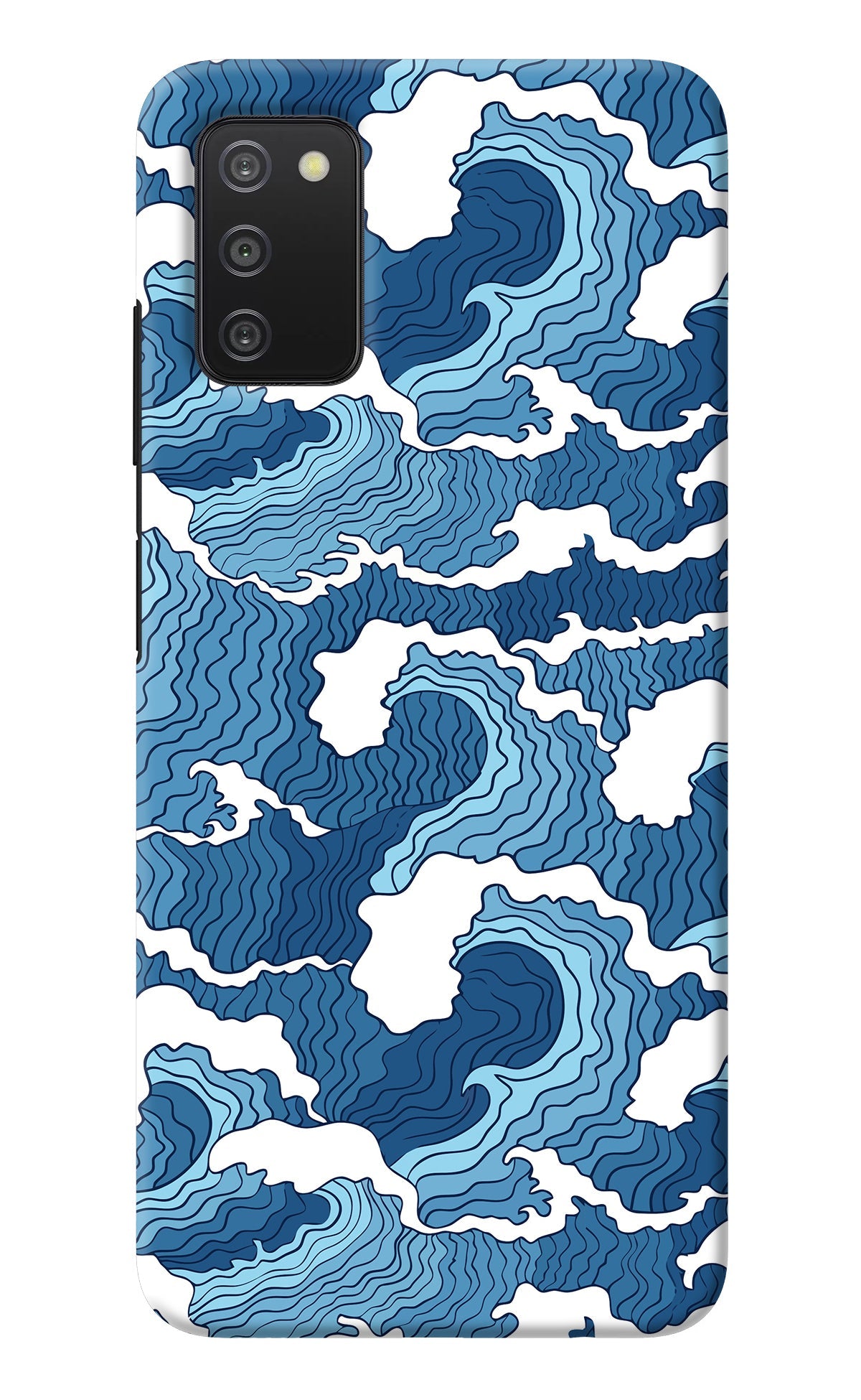 Blue Waves Samsung A03s Back Cover