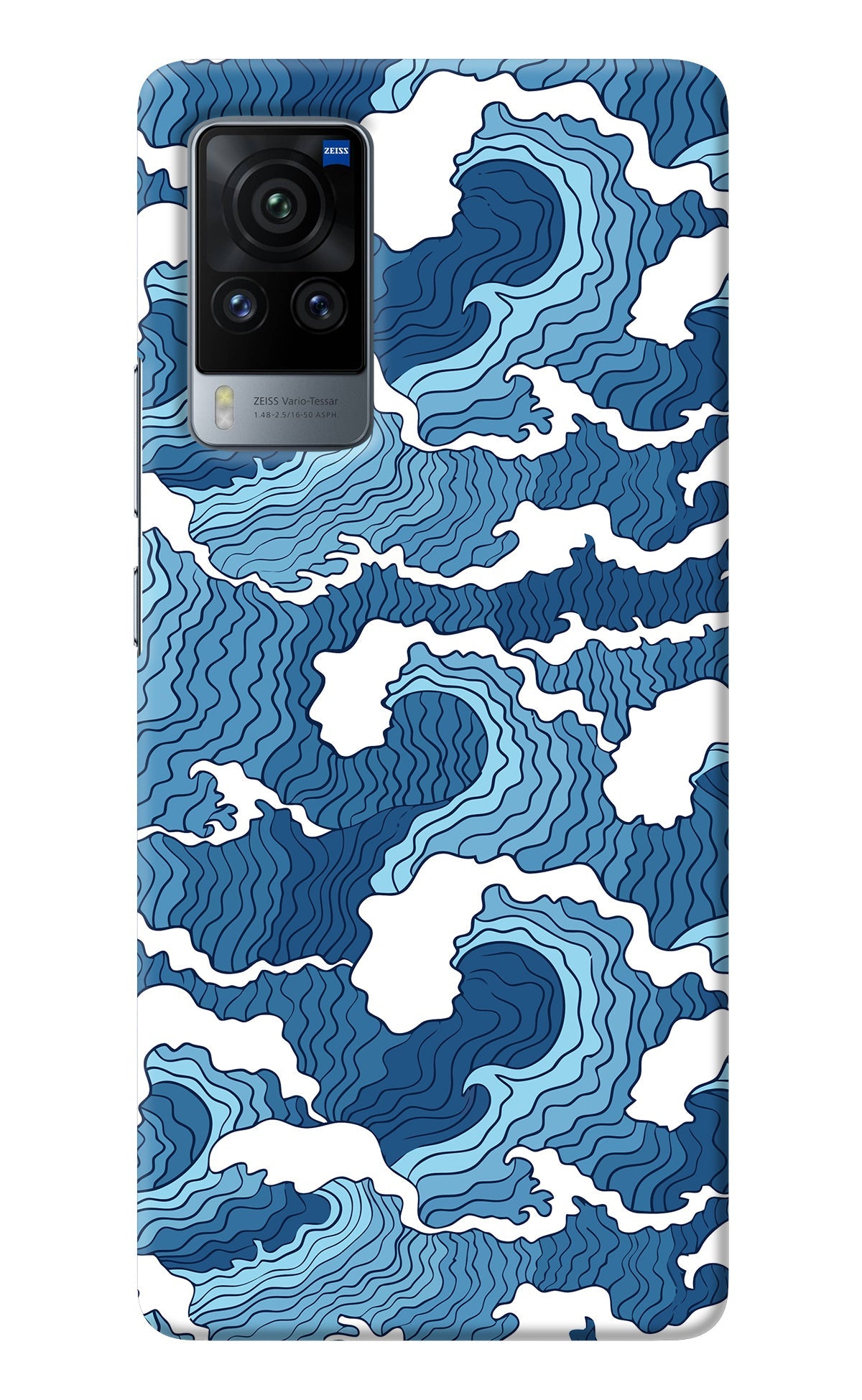 Blue Waves Vivo X60 Pro Back Cover