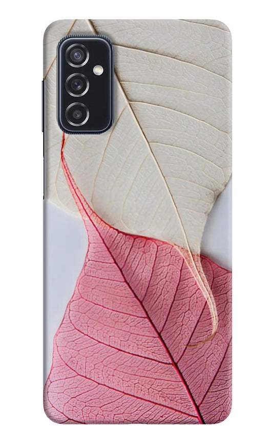 White Pink Leaf Case for Samsung M52 5G by Casekaro