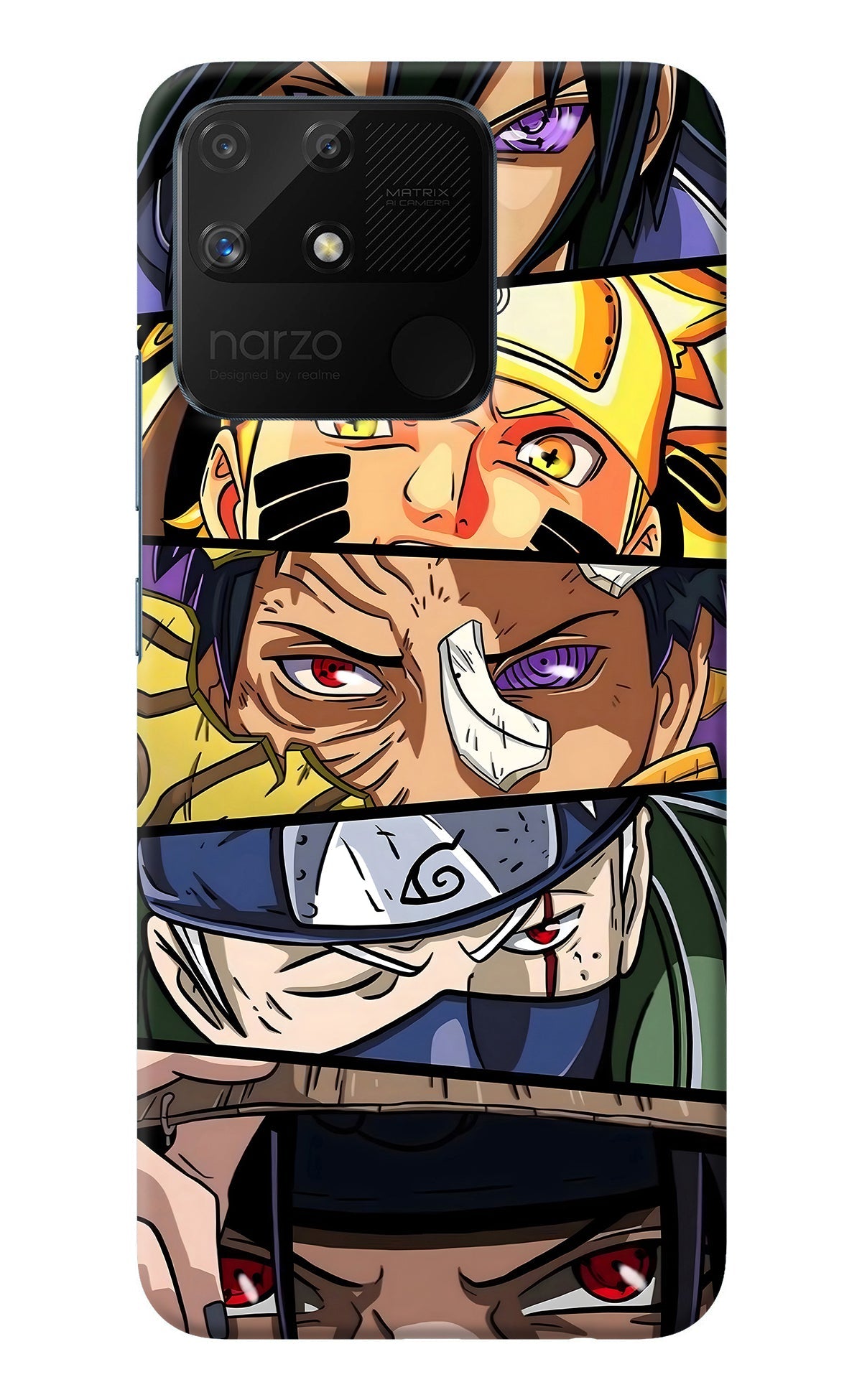 Naruto Character Realme Narzo 50A Back Cover