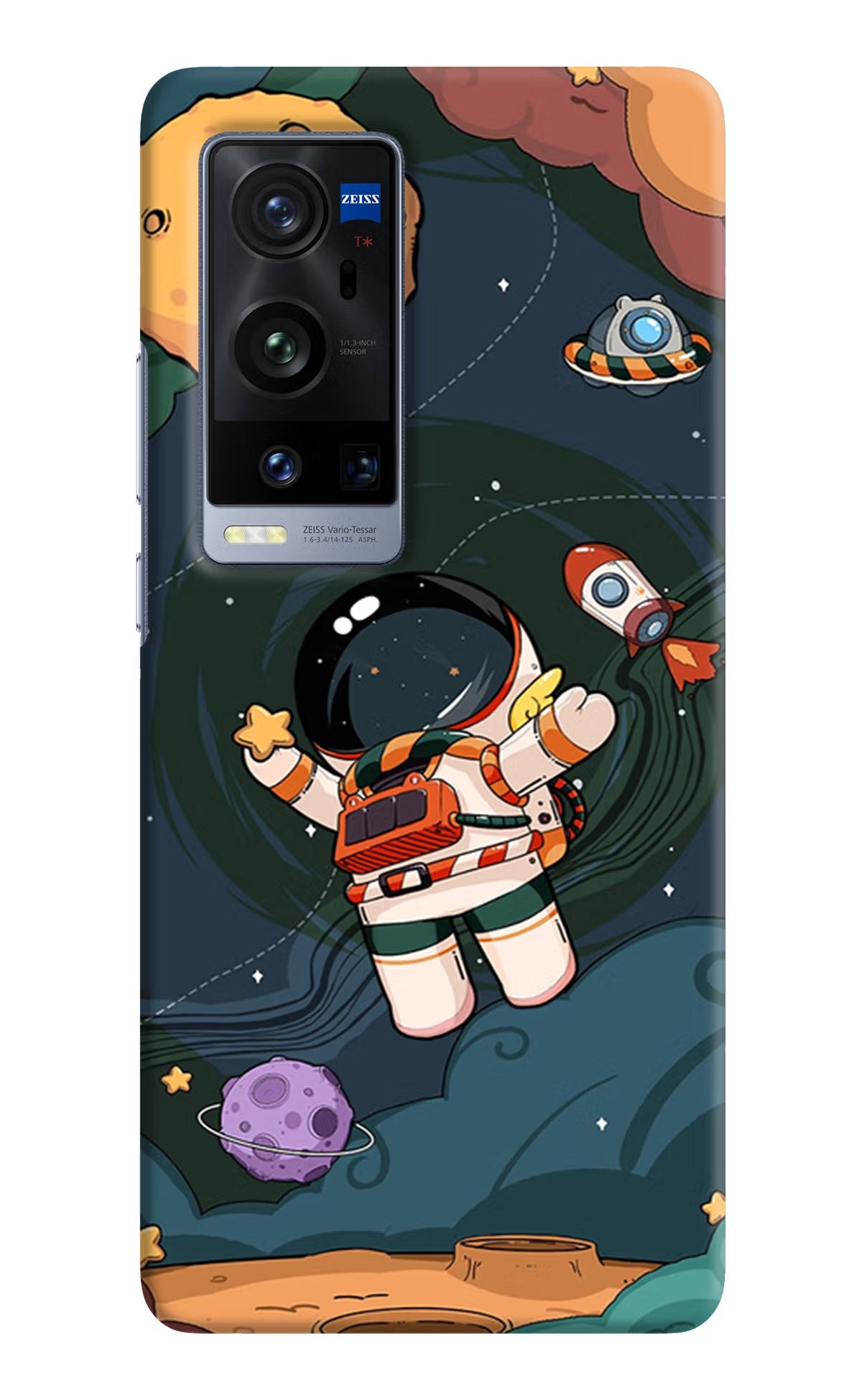 Cartoon Astronaut Case for Vivo X60 Pro+ by Casekaro