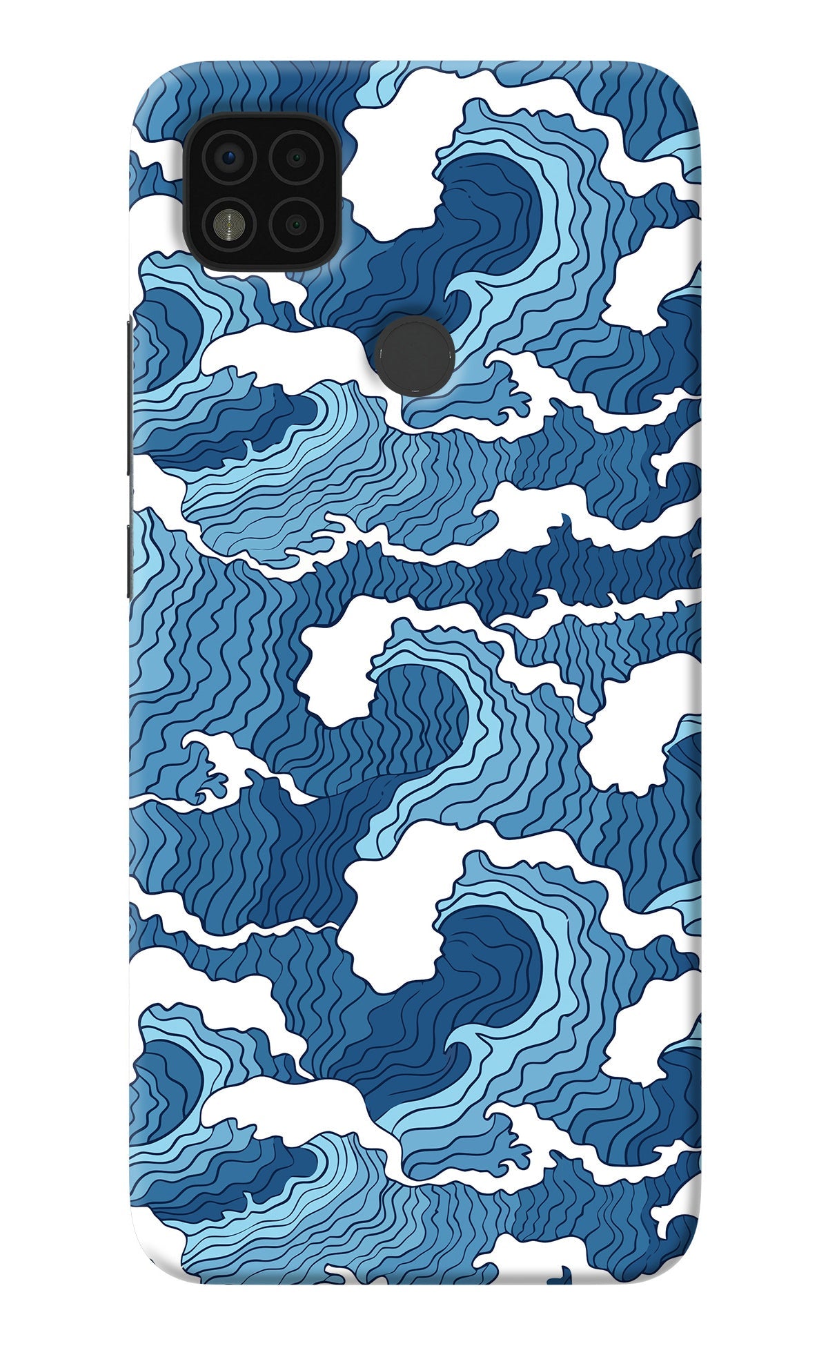 Blue Waves Poco C31 Back Cover