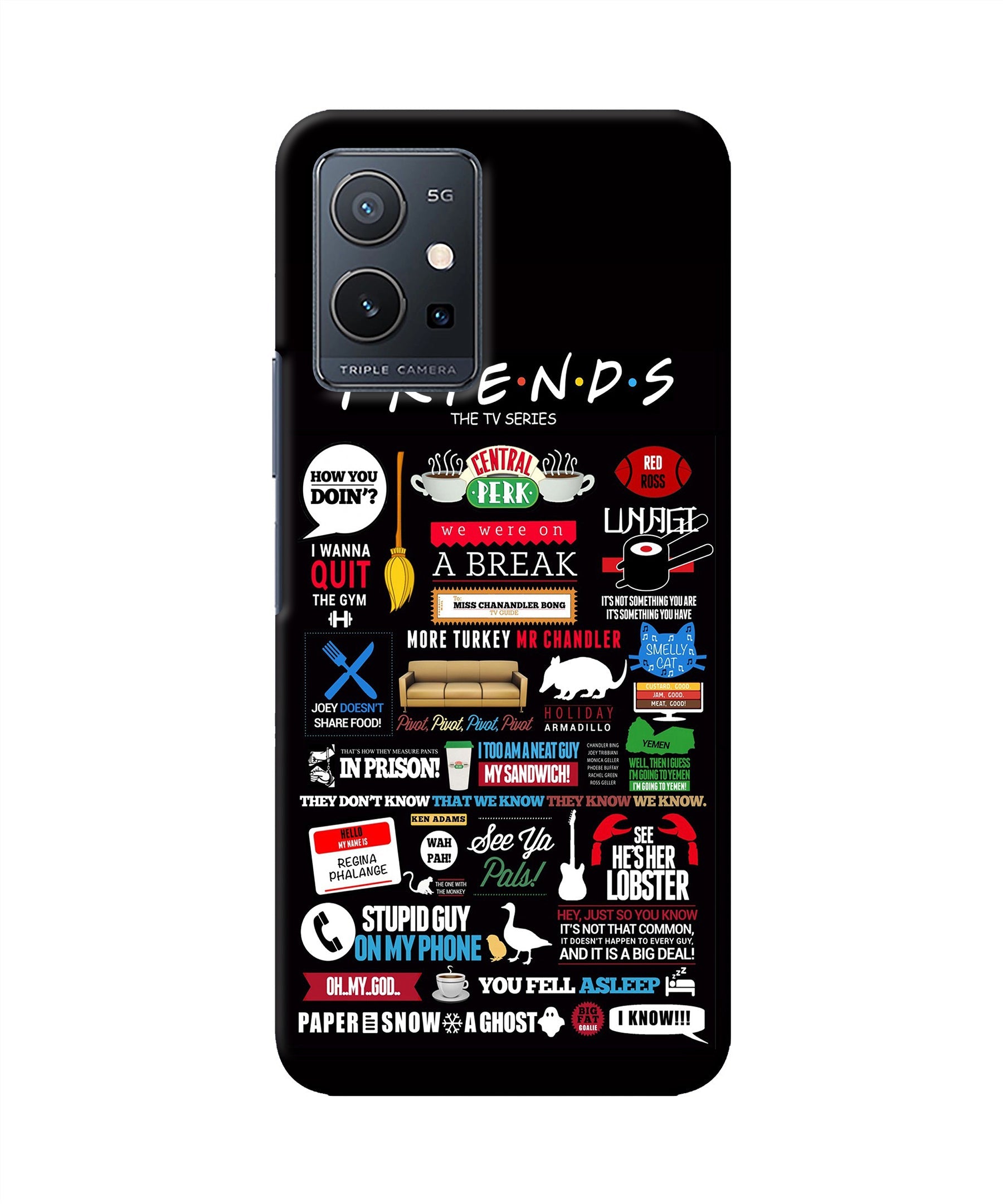 FRIENDS Vivo Y75 5G/Vivo T1 5G Back Cover