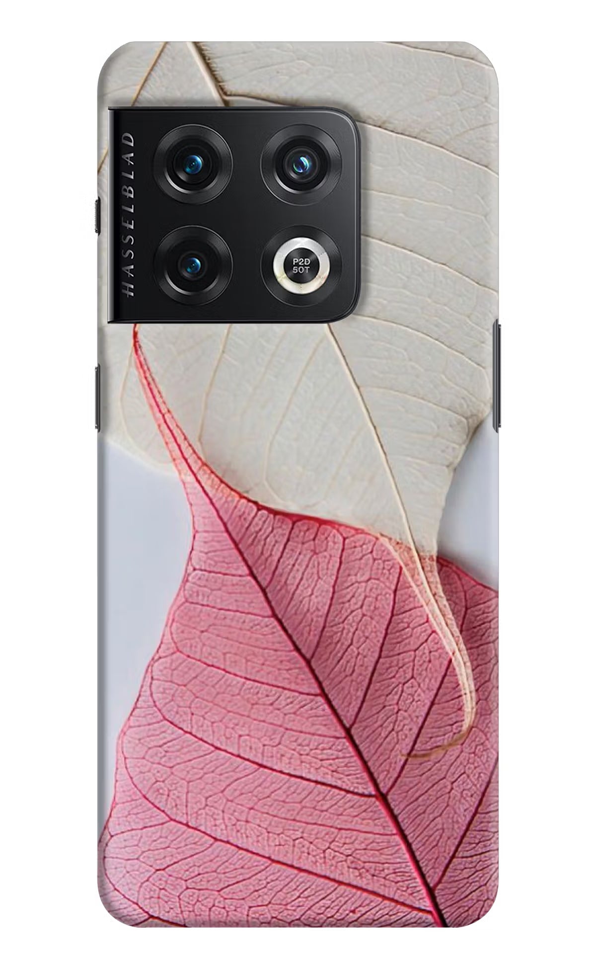 White Pink Leaf Case for OnePlus 10 Pro 5G by Casekaro
