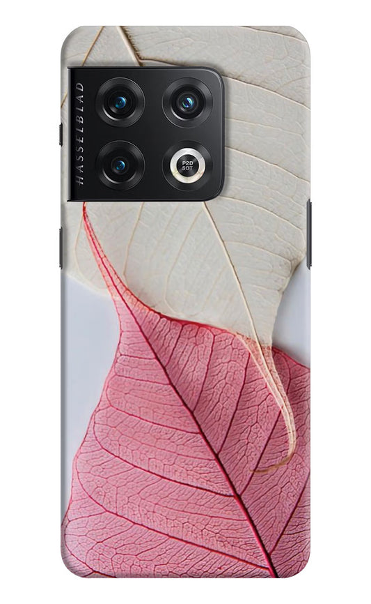 White Pink Leaf Case for OnePlus 10 Pro 5G by Casekaro