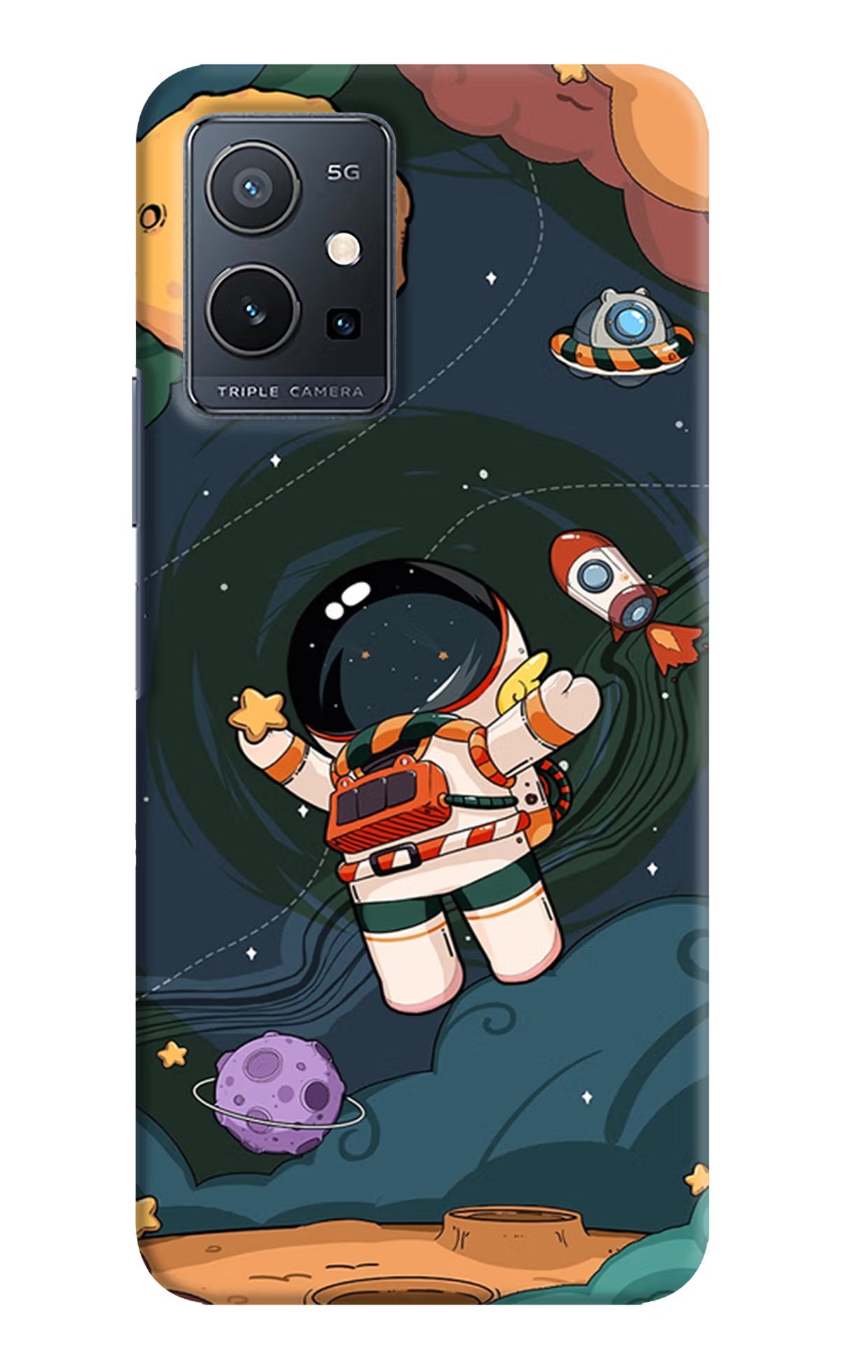 Cartoon Astronaut Case for IQOO Z6 5G (not 44W) by Casekaro