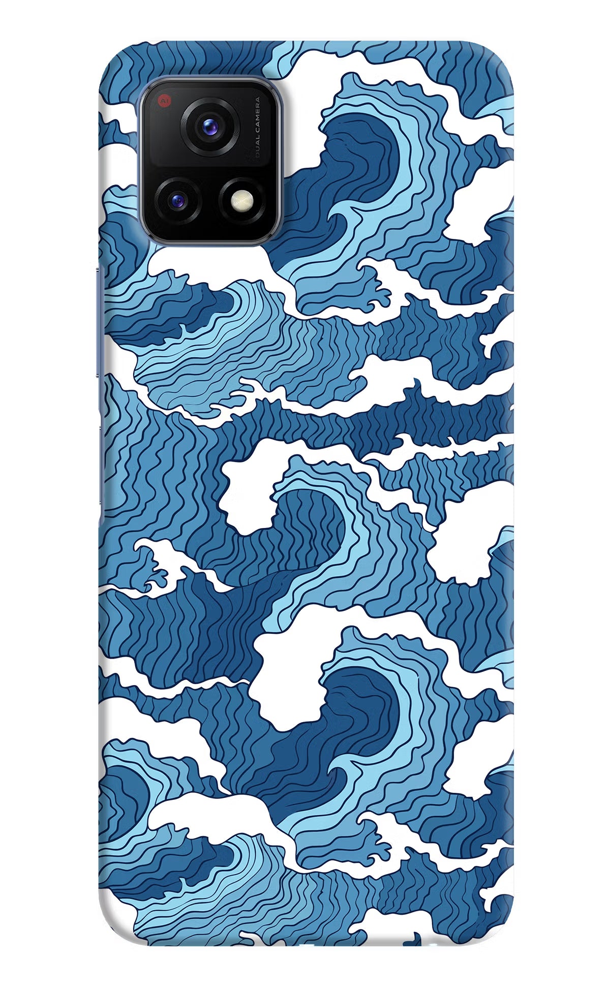 Blue Waves Case for Vivo Y72 5G by Casekaro