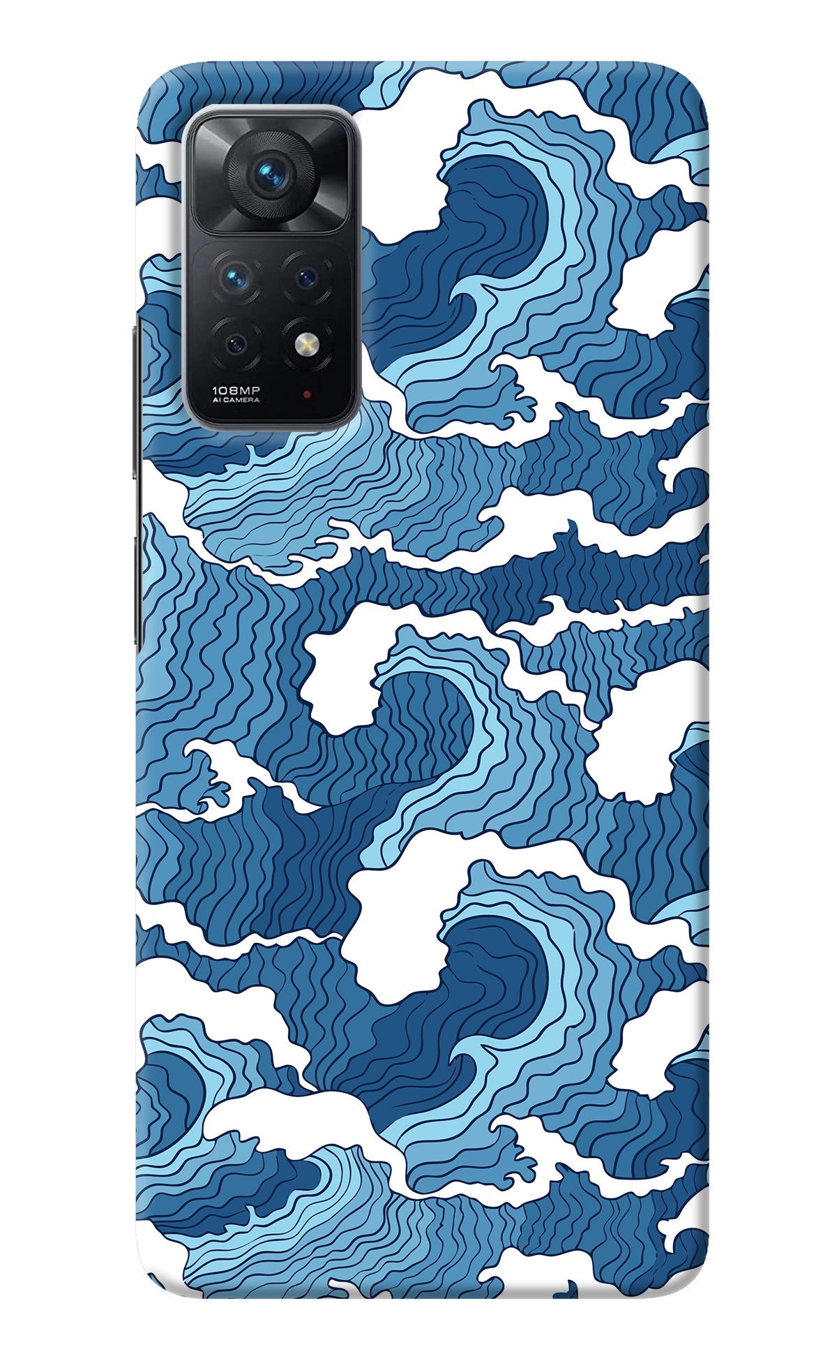 Blue Waves Redmi Note 11 Pro Back Cover