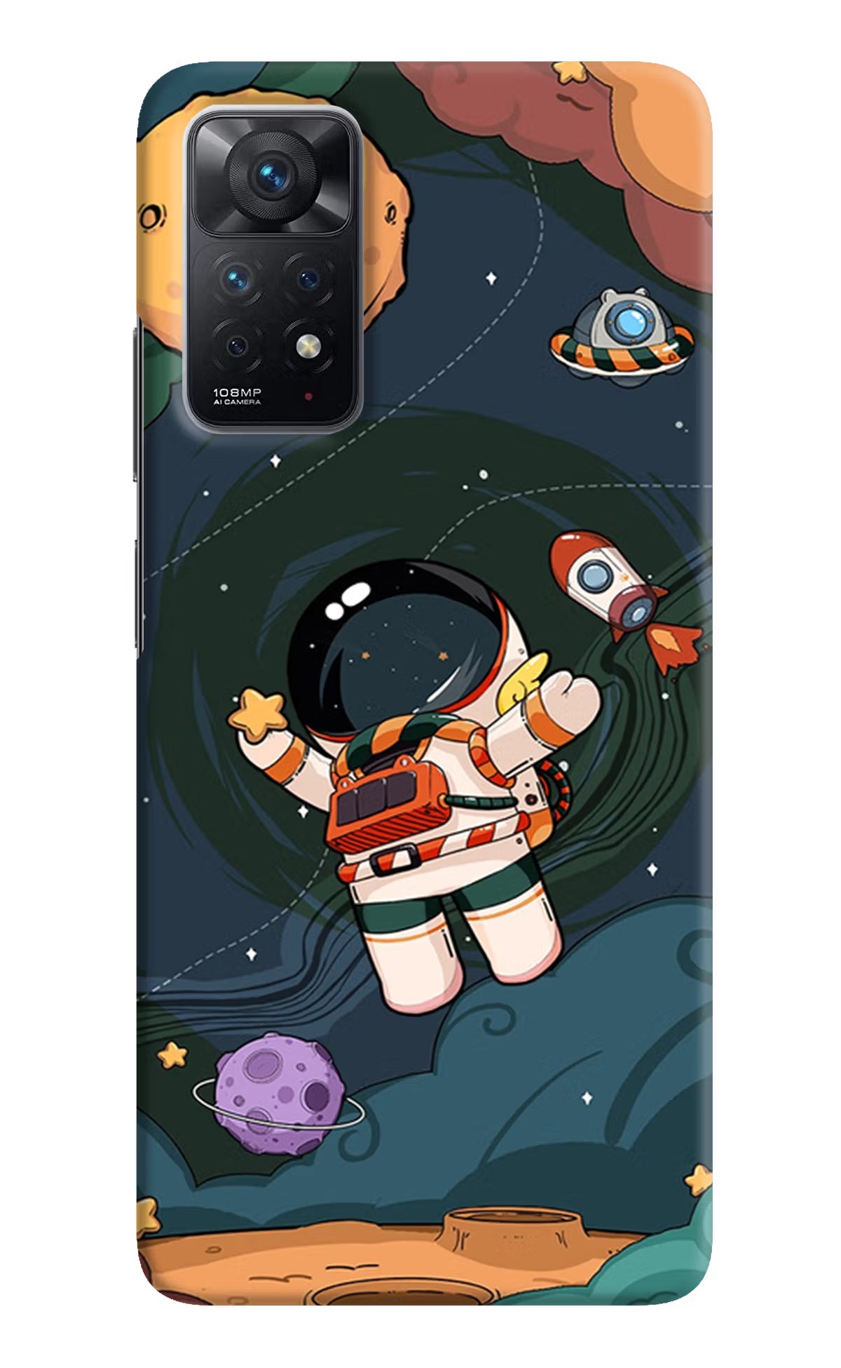 Cartoon Astronaut Case for Redmi Note 11 Pro by Casekaro
