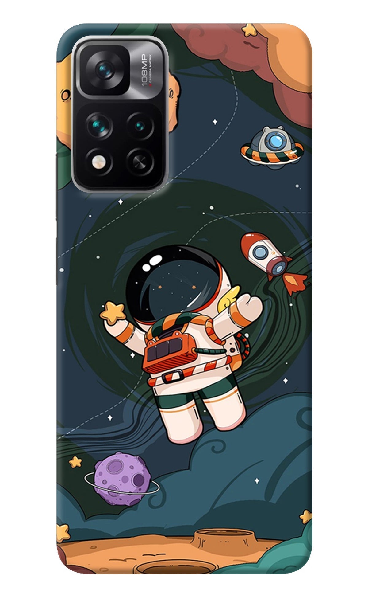 Cartoon Astronaut Case for Mi 11i 5G/11i 5G Hypercharge