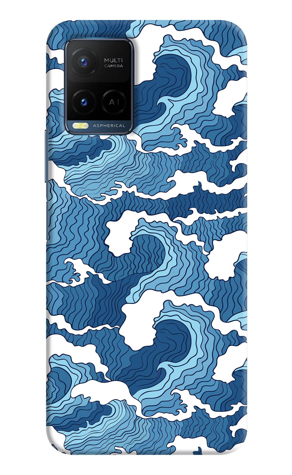 Blue Waves Case for Vivo Y33T by Casekaro