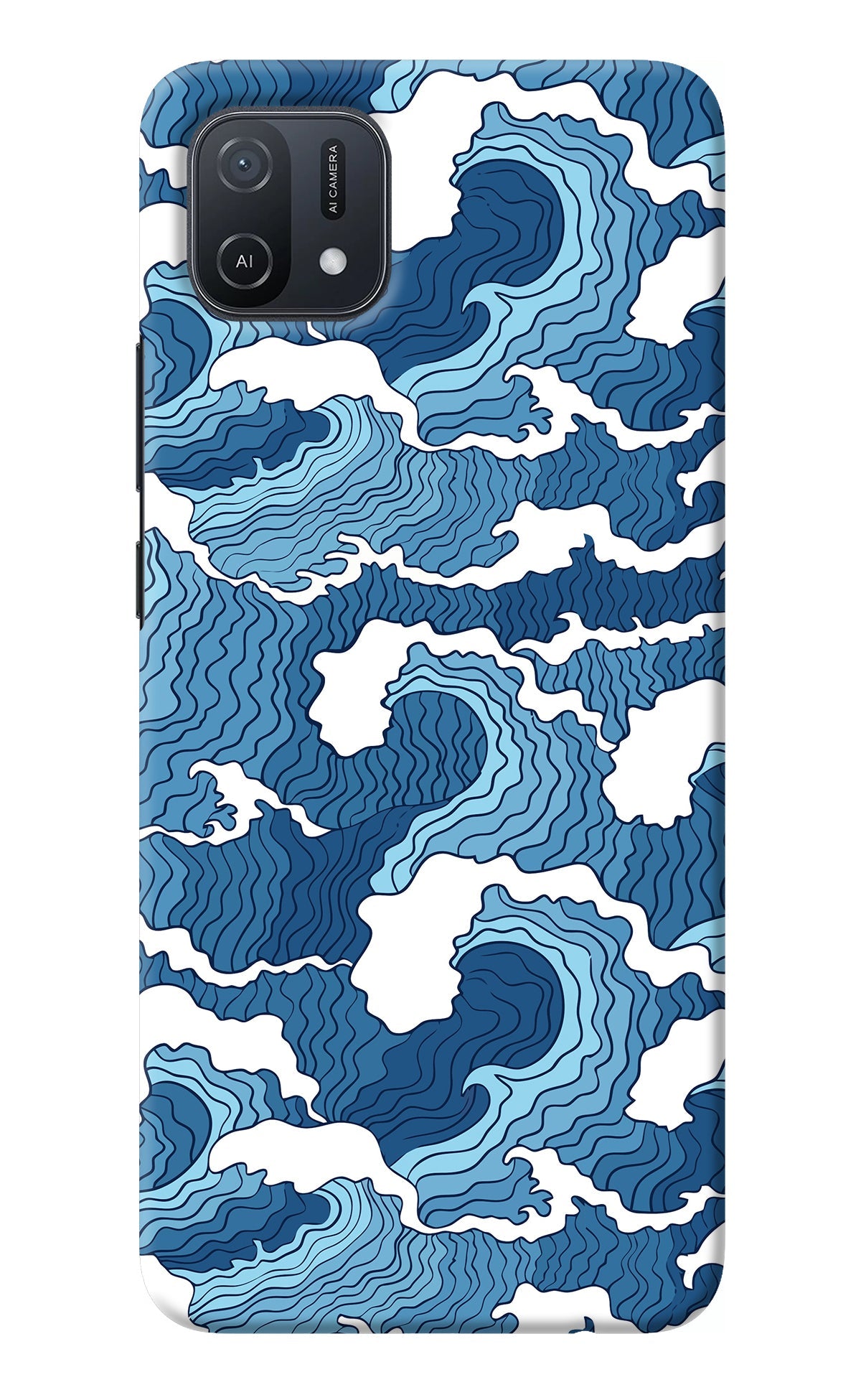 Blue Waves Oppo A16k/A16e Back Cover